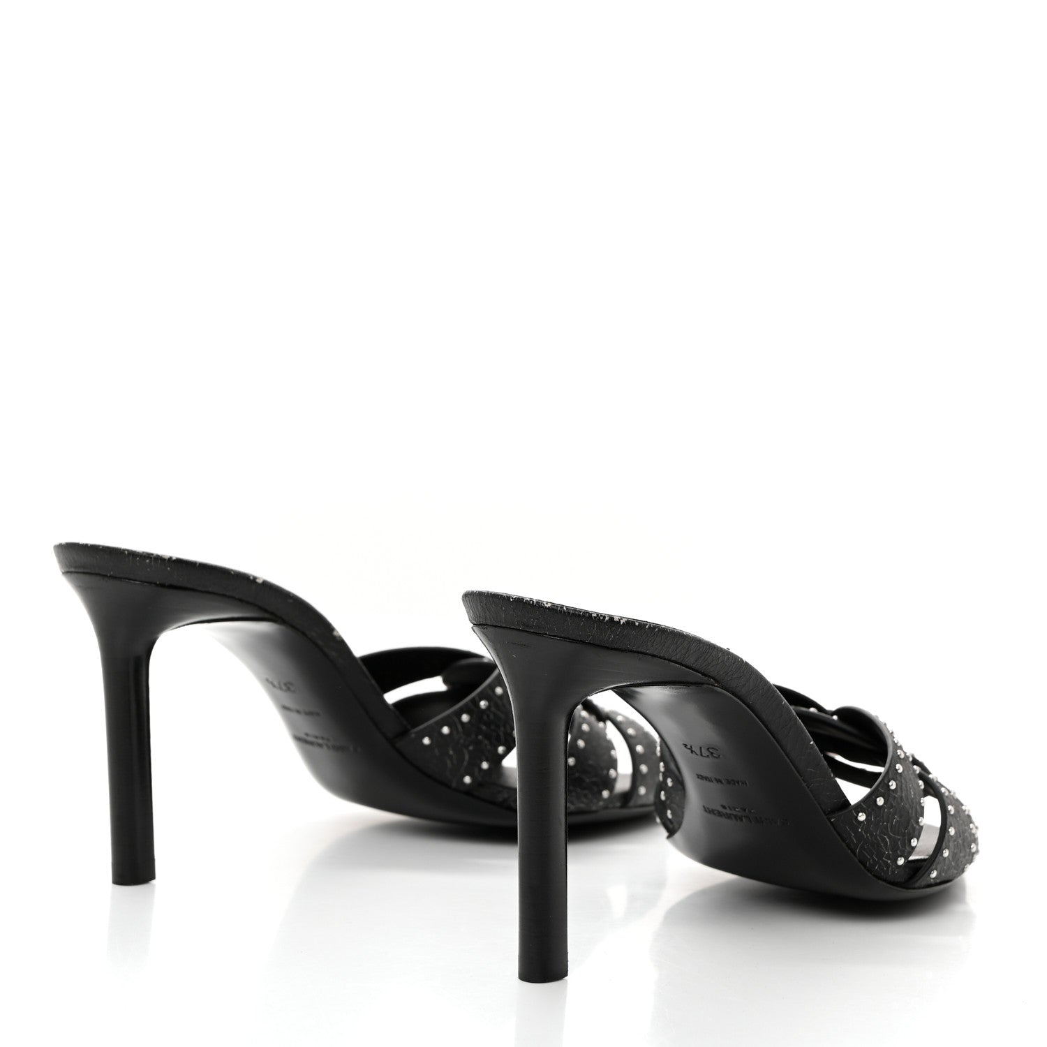 Saint Laurent Tribute Slide 85 Mules 37.5 Black 4 of 11