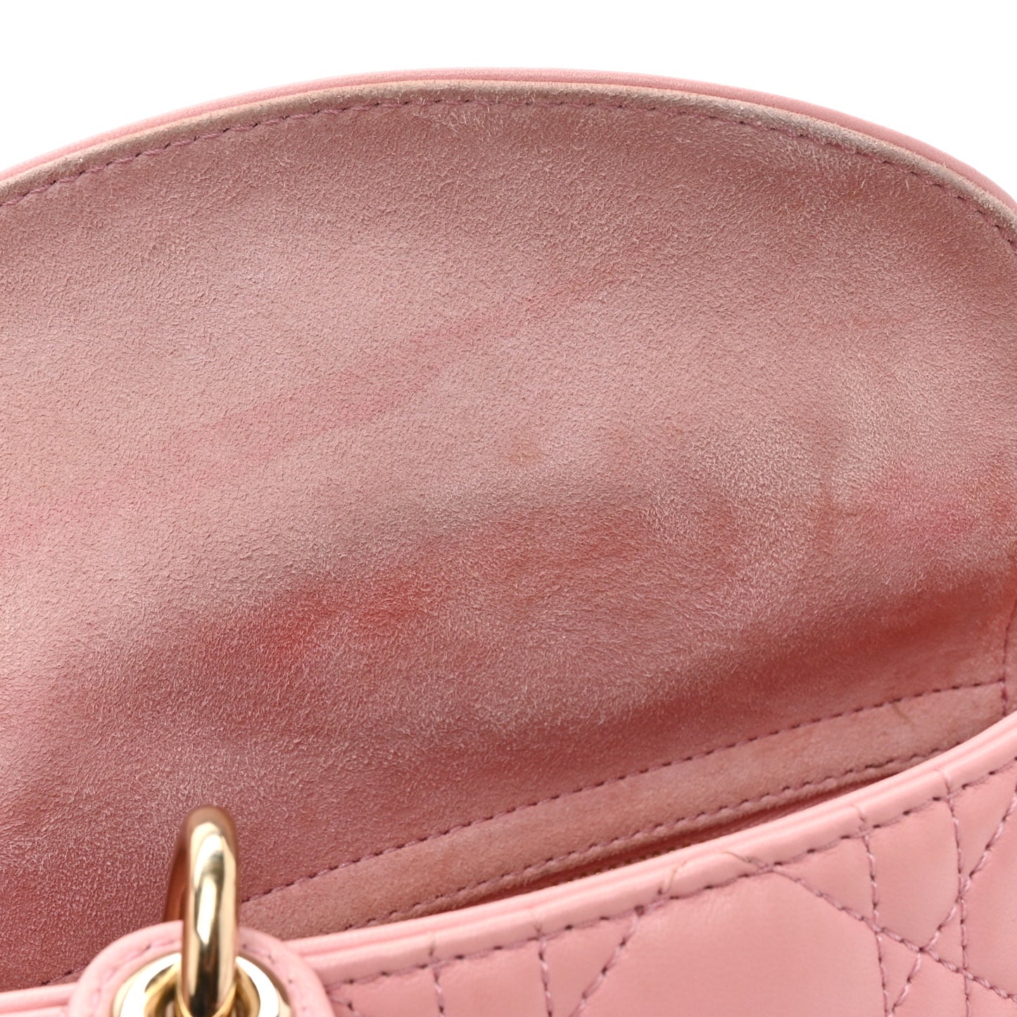 Lambskin Cannage Mini Lady Dior Melacoton