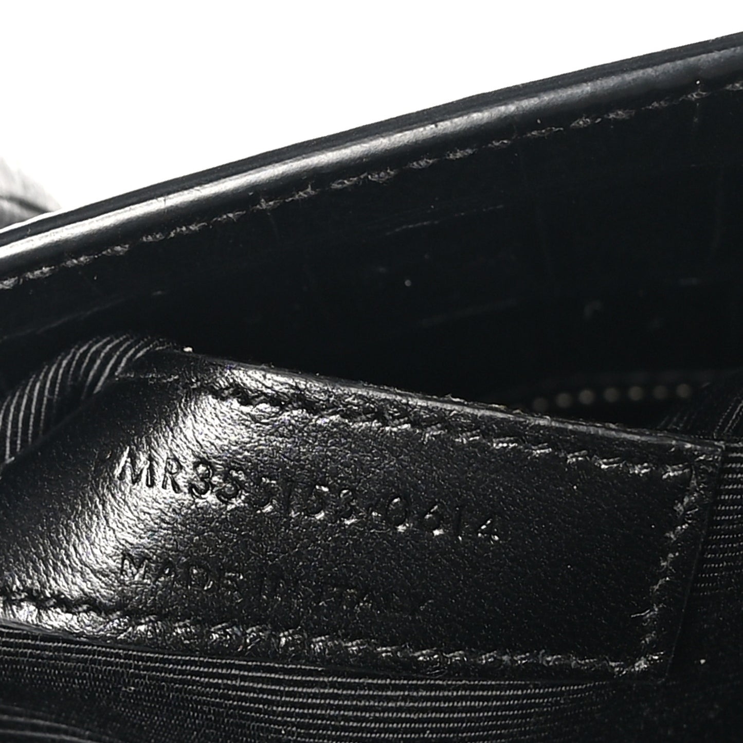 Calfskin Crocodile Embossed Small Sac de Jour Black