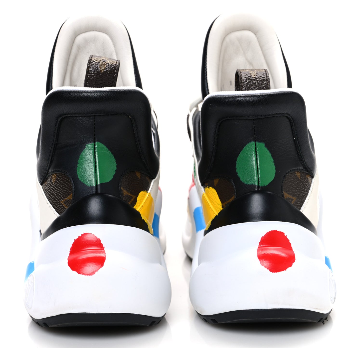 LV X YK Calfskin Monogram Dots Monogram Archlight Sneakers White