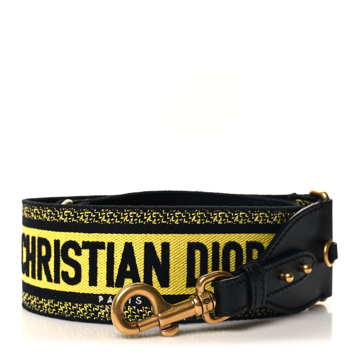 Christian Dior Canvas Embroidered Shoulder Strap Fuchsia Yellow 1 of 4