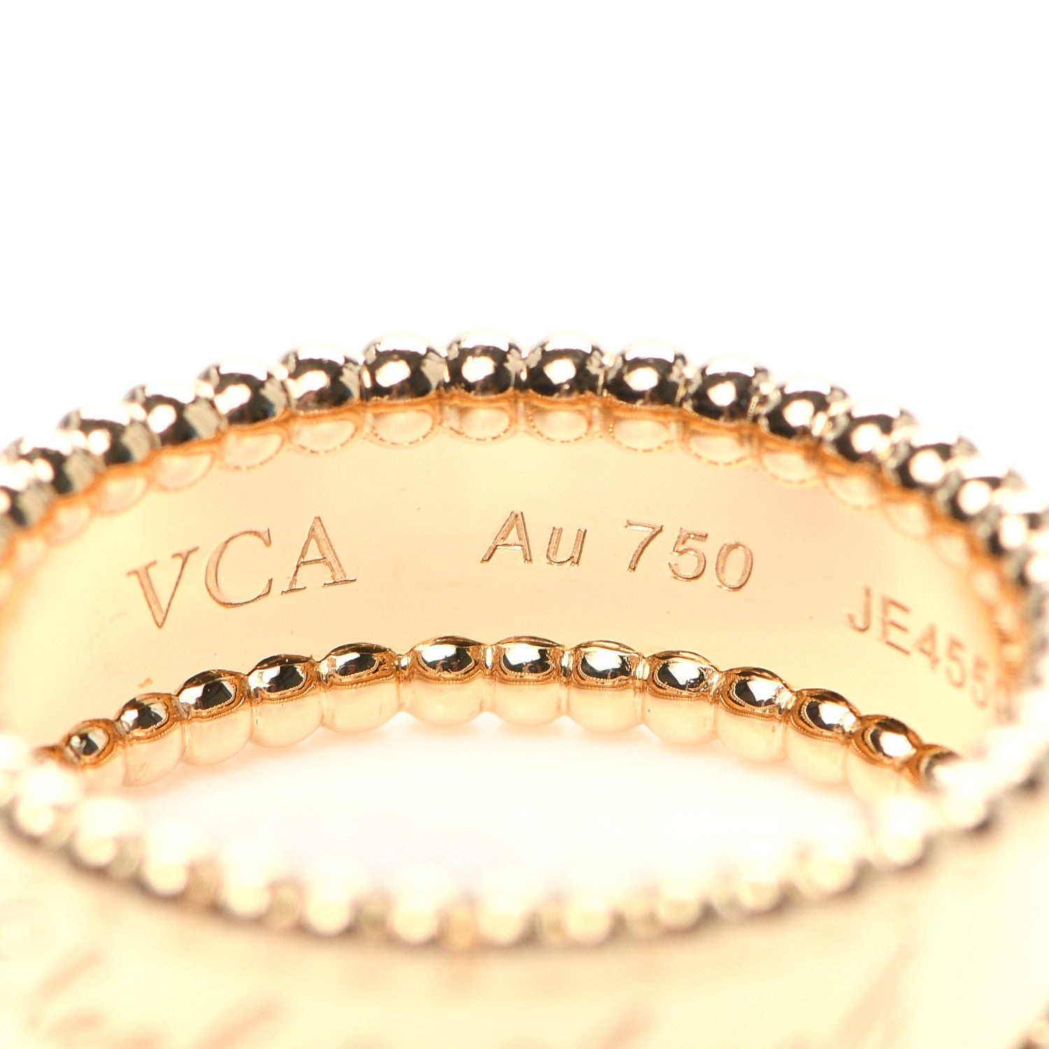 Van Cleef & Arpels 18K Yellow Gold Perlee Signature Ring 58 8.25 5 of 7