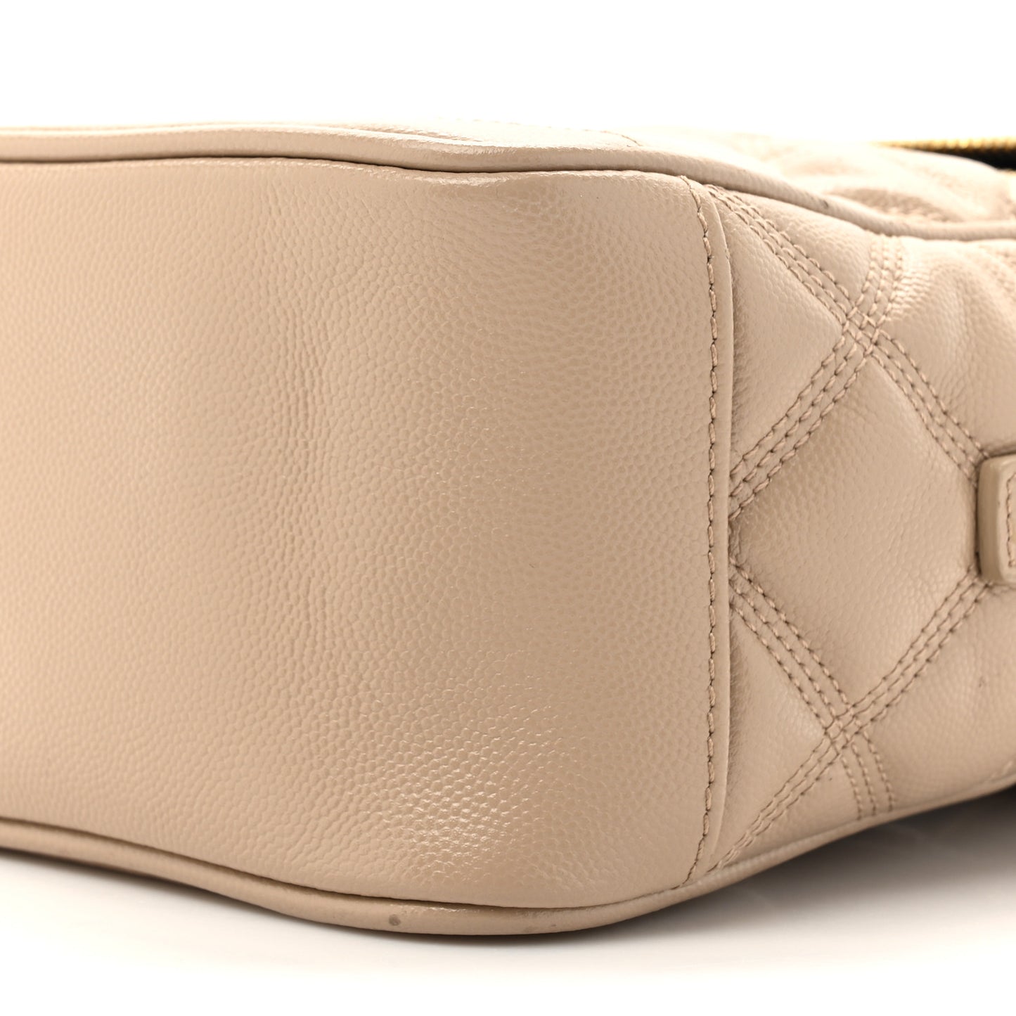 Grain de Poudre Quilted 80's Vanity Bag Dark Beige