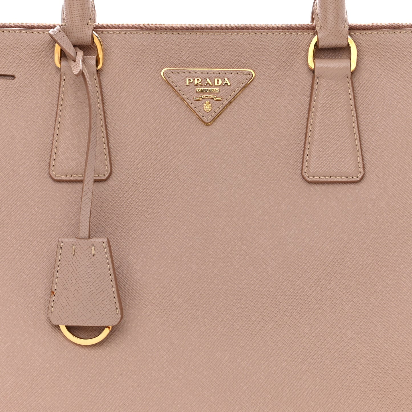 Saffiano Lux Large Galleria Double Zip Tote Cammeo