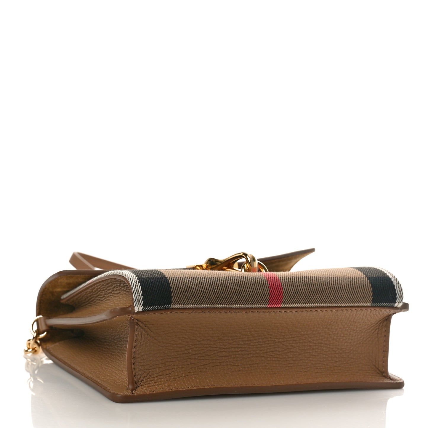 Derby Calfskin House Check Baby Macken Crossbody Bag Camel