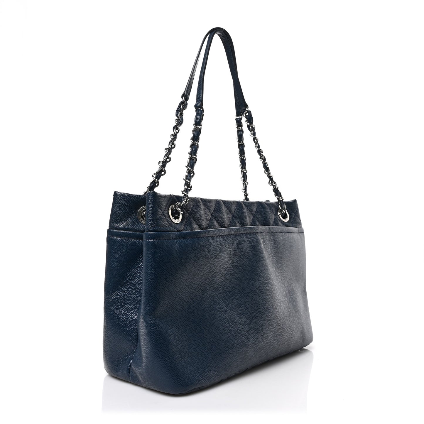 Caviar Timeless CC Soft Tote Navy Blue