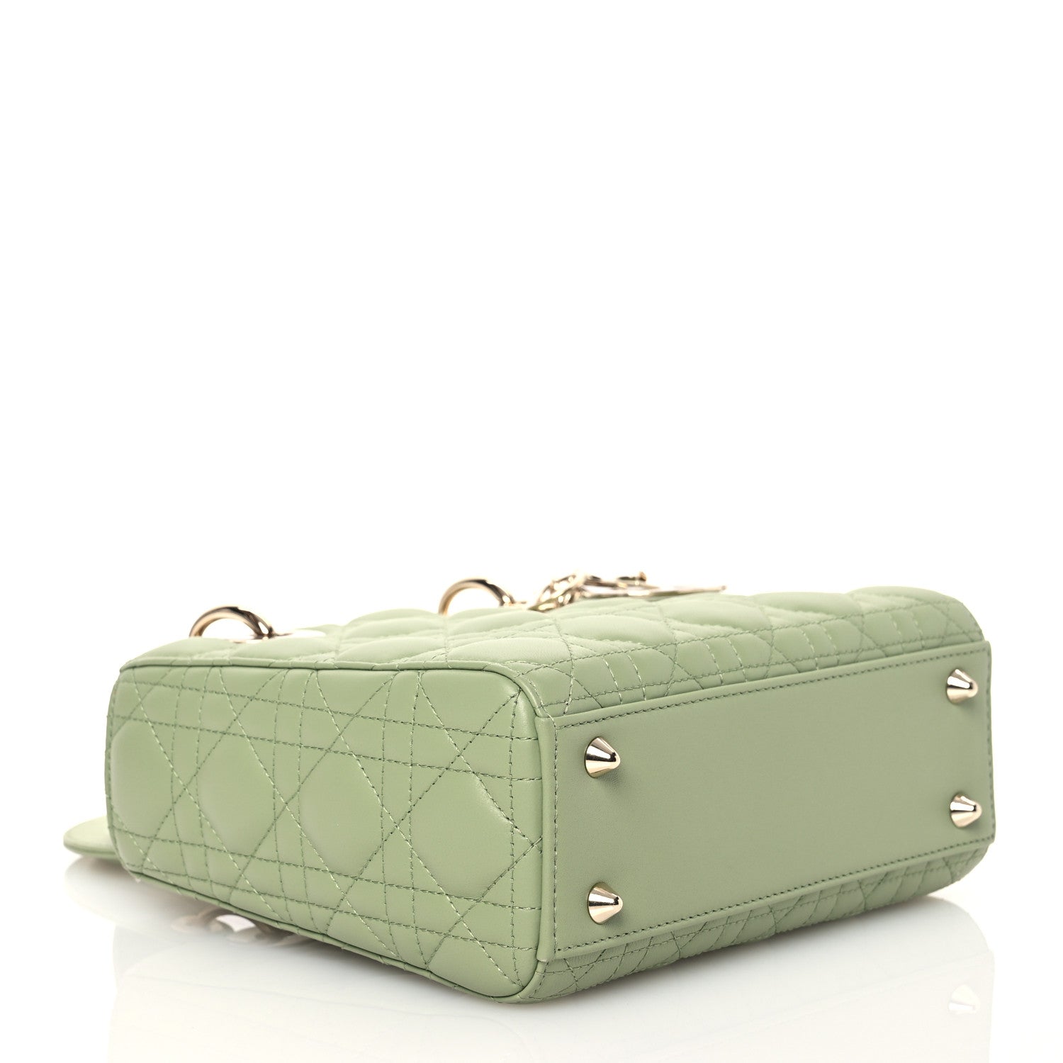 Christian Dior Lambskin Cannage Small My ABCDior Lady Dior Green 4 of 15