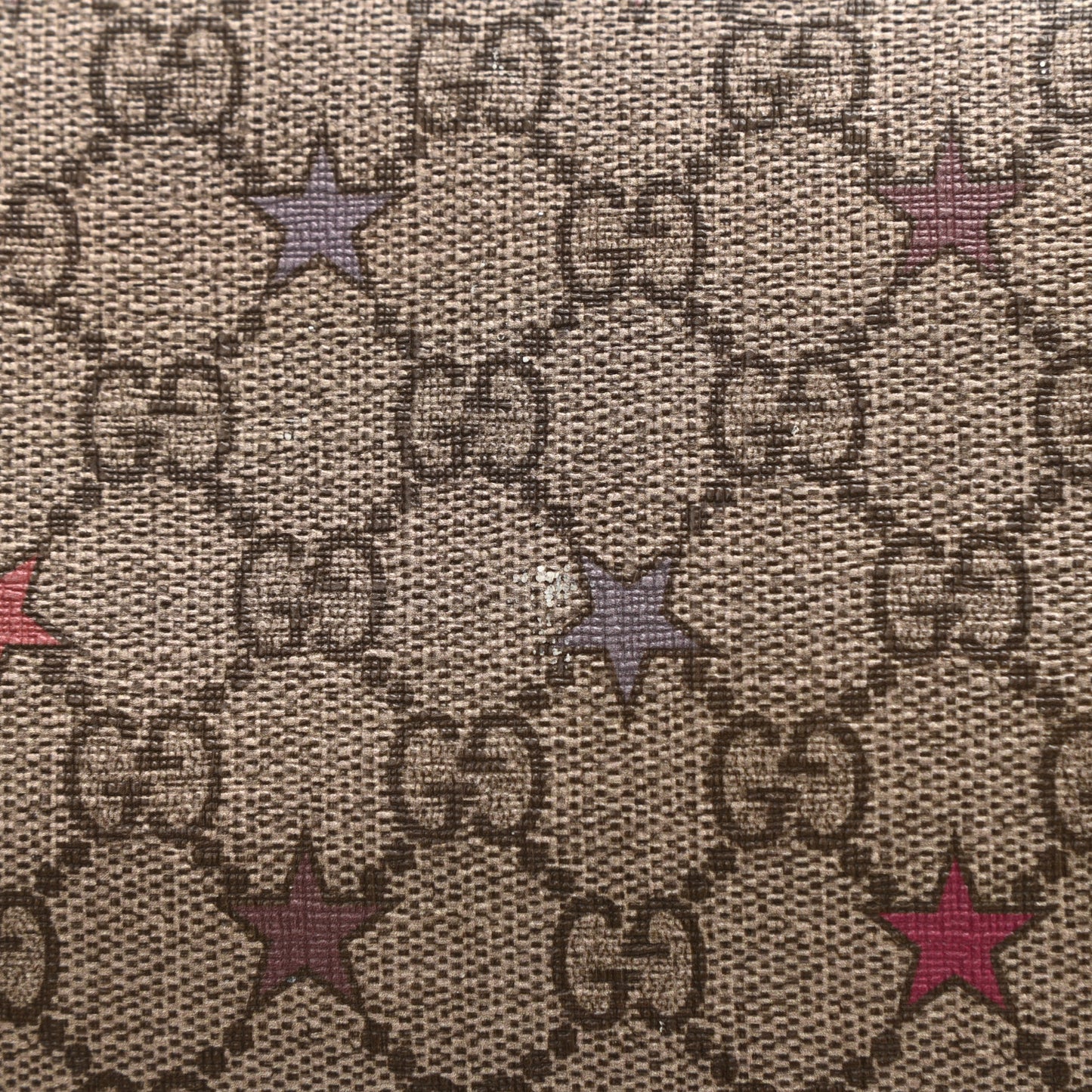 GG Supreme Monogram Stars Medium Double Buckle Flap Messenger Bag Beige Pink