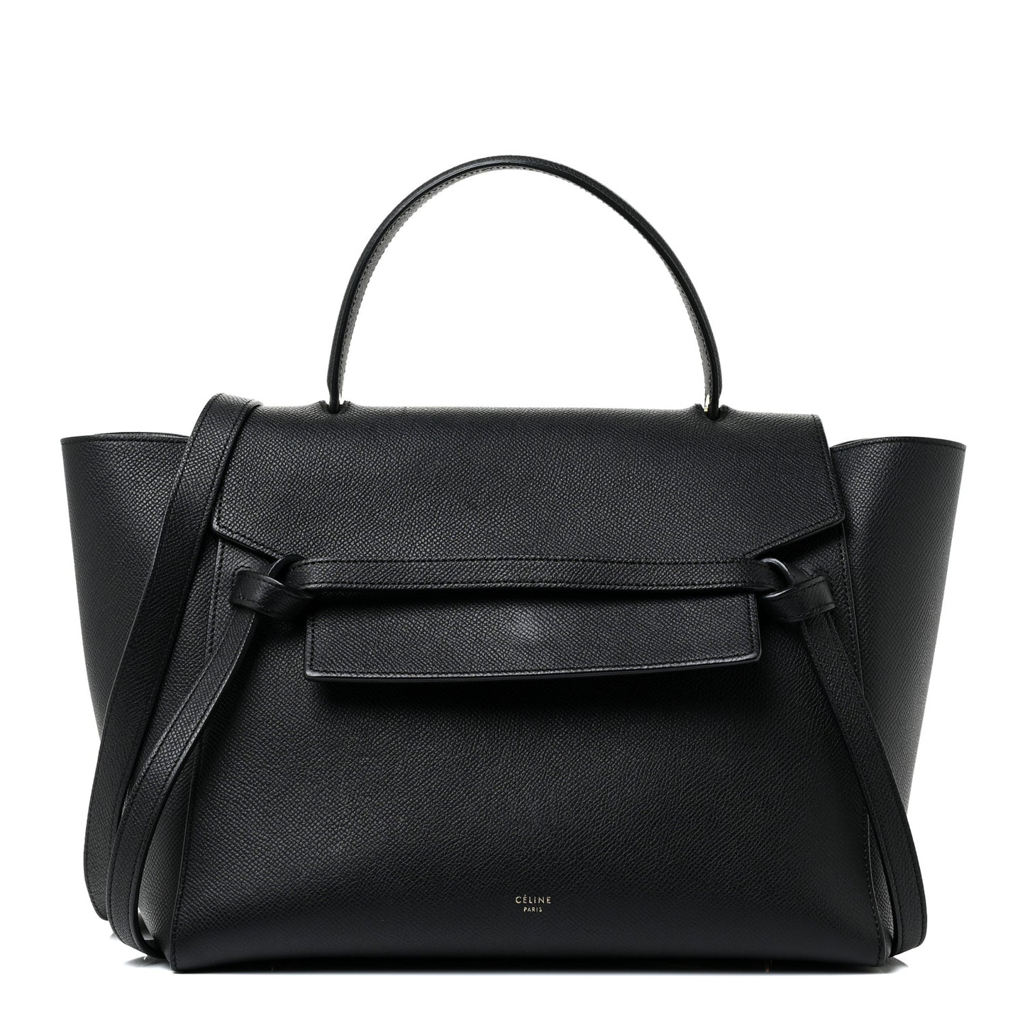 Grained Calfskin Mini Belt Bag Black