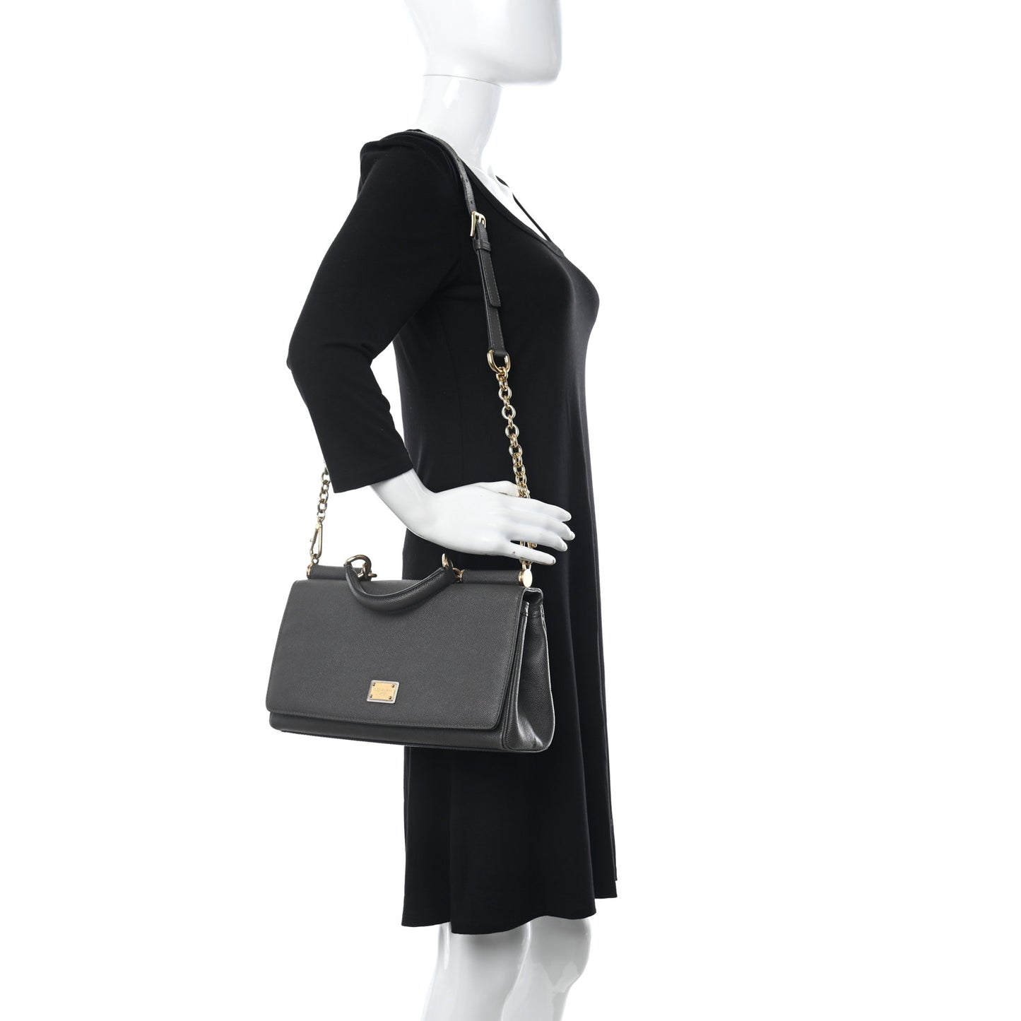 Dauphine Miss Sicily East West Shoulder Bag Grey
