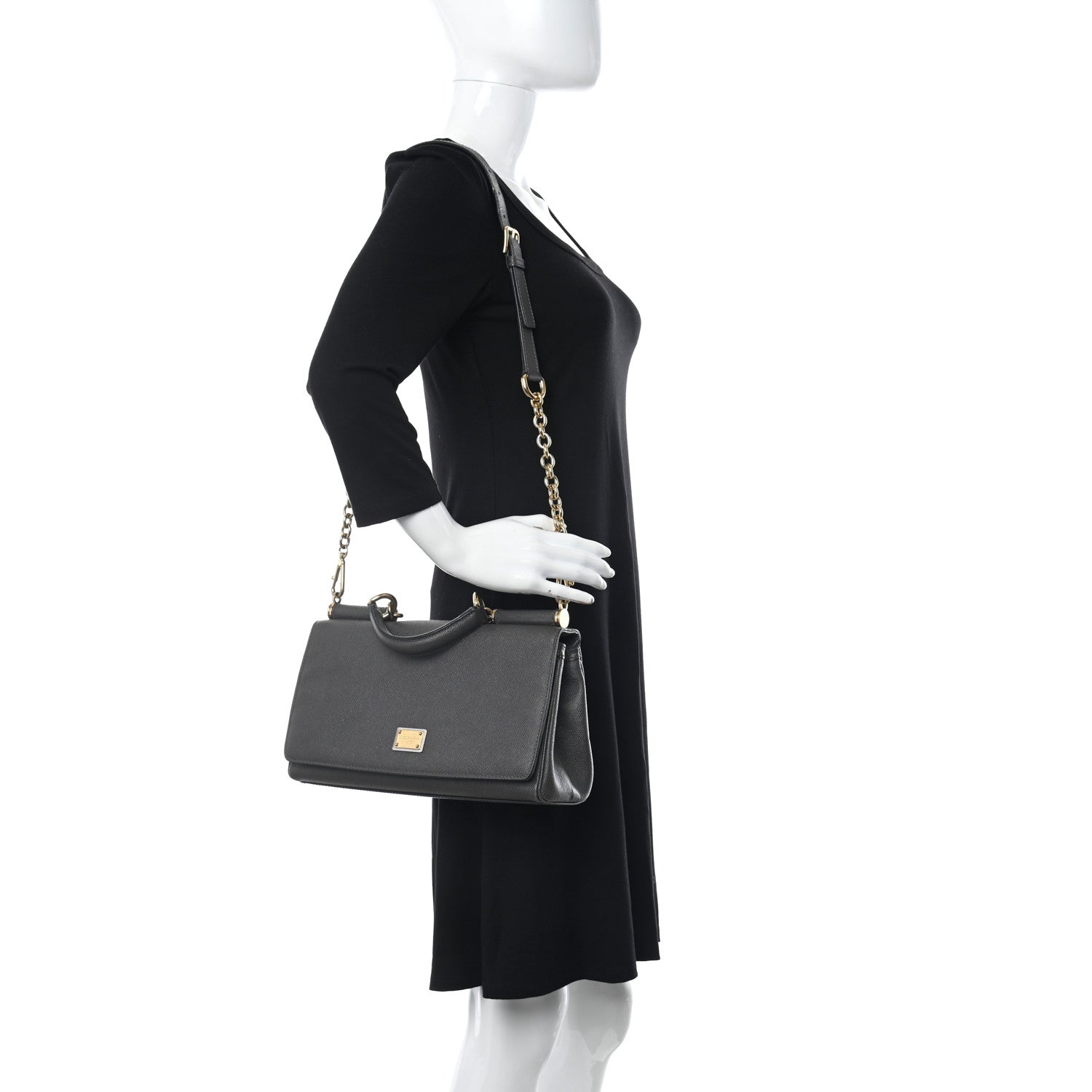 Dolce & Gabbana Dauphine Miss Sicily East West Shoulder Bag Grey 2 of 11