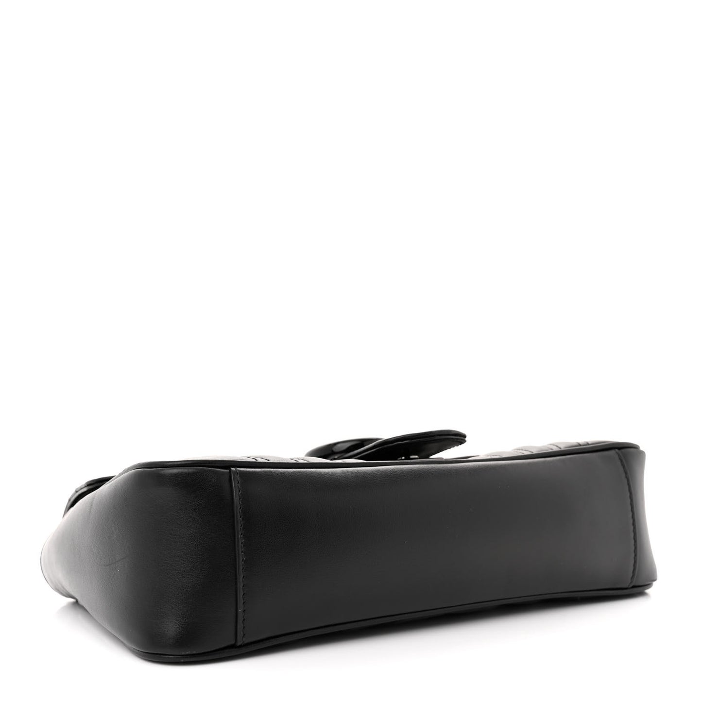 Calfskin Matelasse Monochrome Small GG Marmont Shoulder Bag Black
