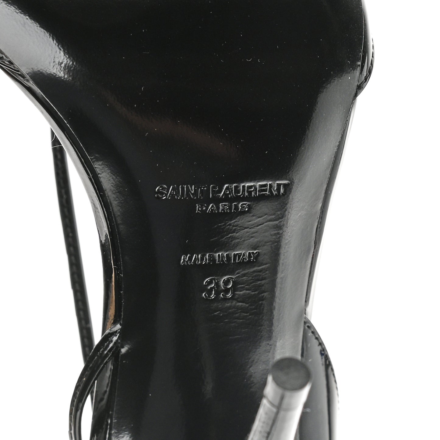 Patent Calfskin Anouk 110 Sandals 39 Black