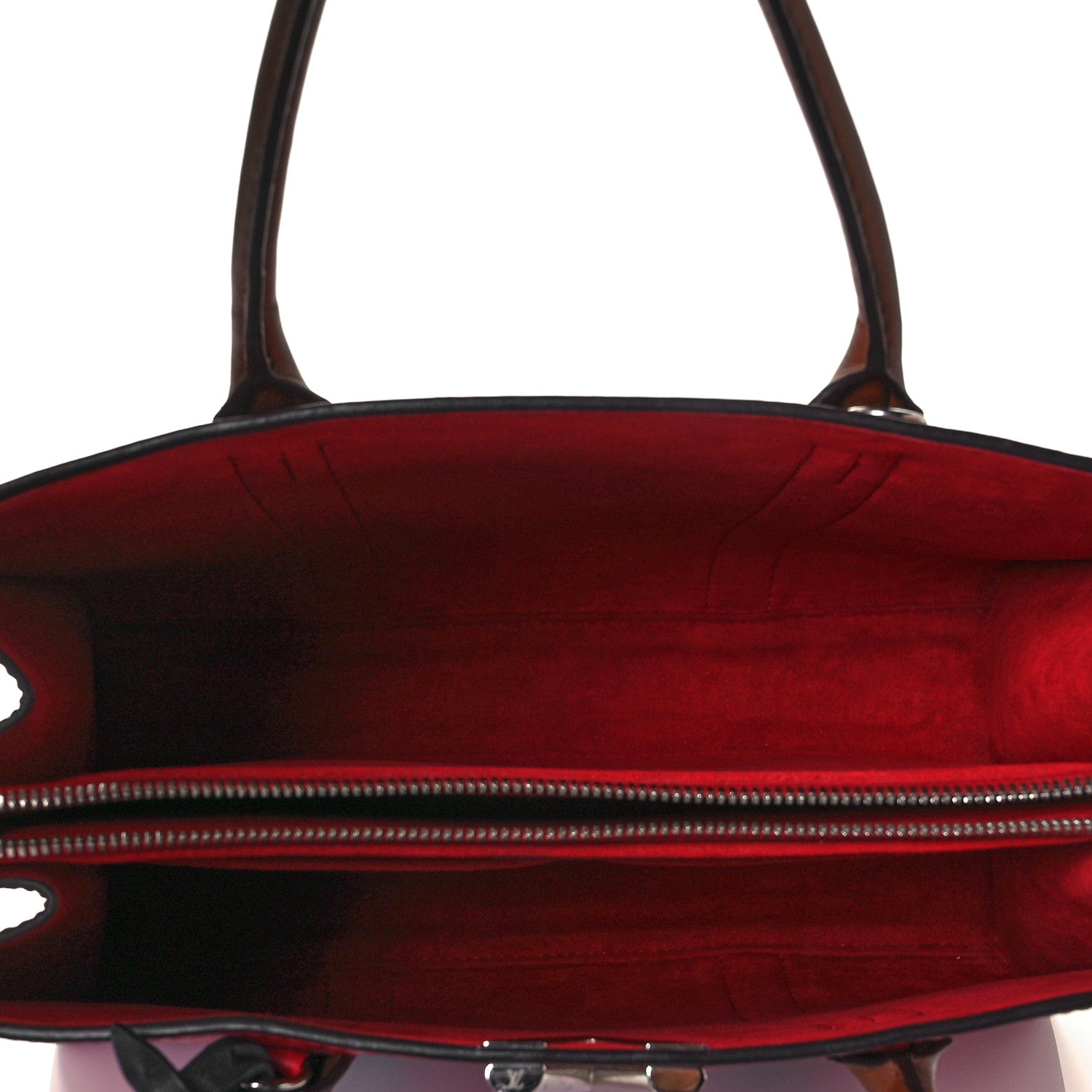 Louis Vuitton Monogram Cuir Plume Very Tote MM Rubis Noisette 5 of 8