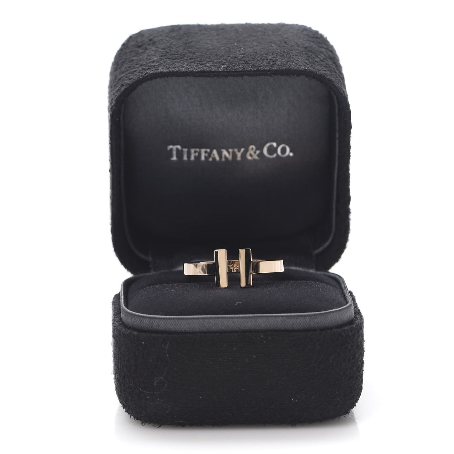 18K Rose Gold T Square Ring 49 5
