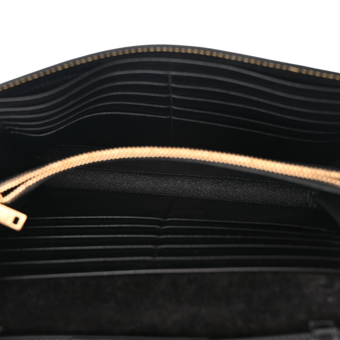 Metallic Calfskin Monogram Chain Wallet Gold