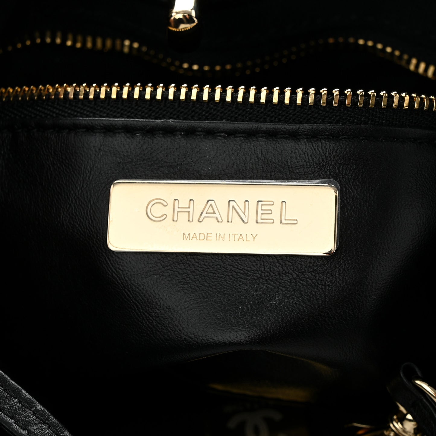 Aged Calfskin Quilted Mini 31 Shopping Bag Black