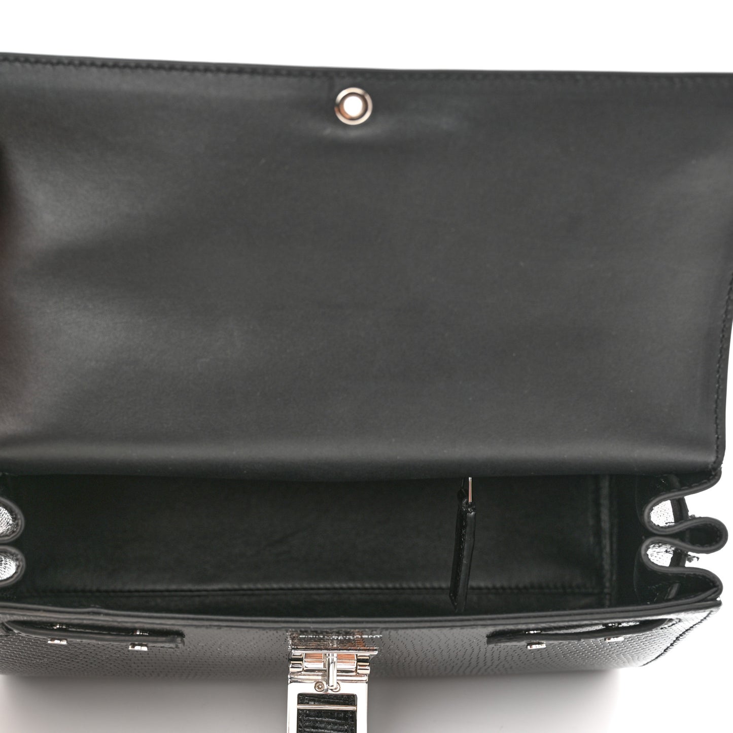 Lizard Le Fermoir Top Handle Bag Small Black
