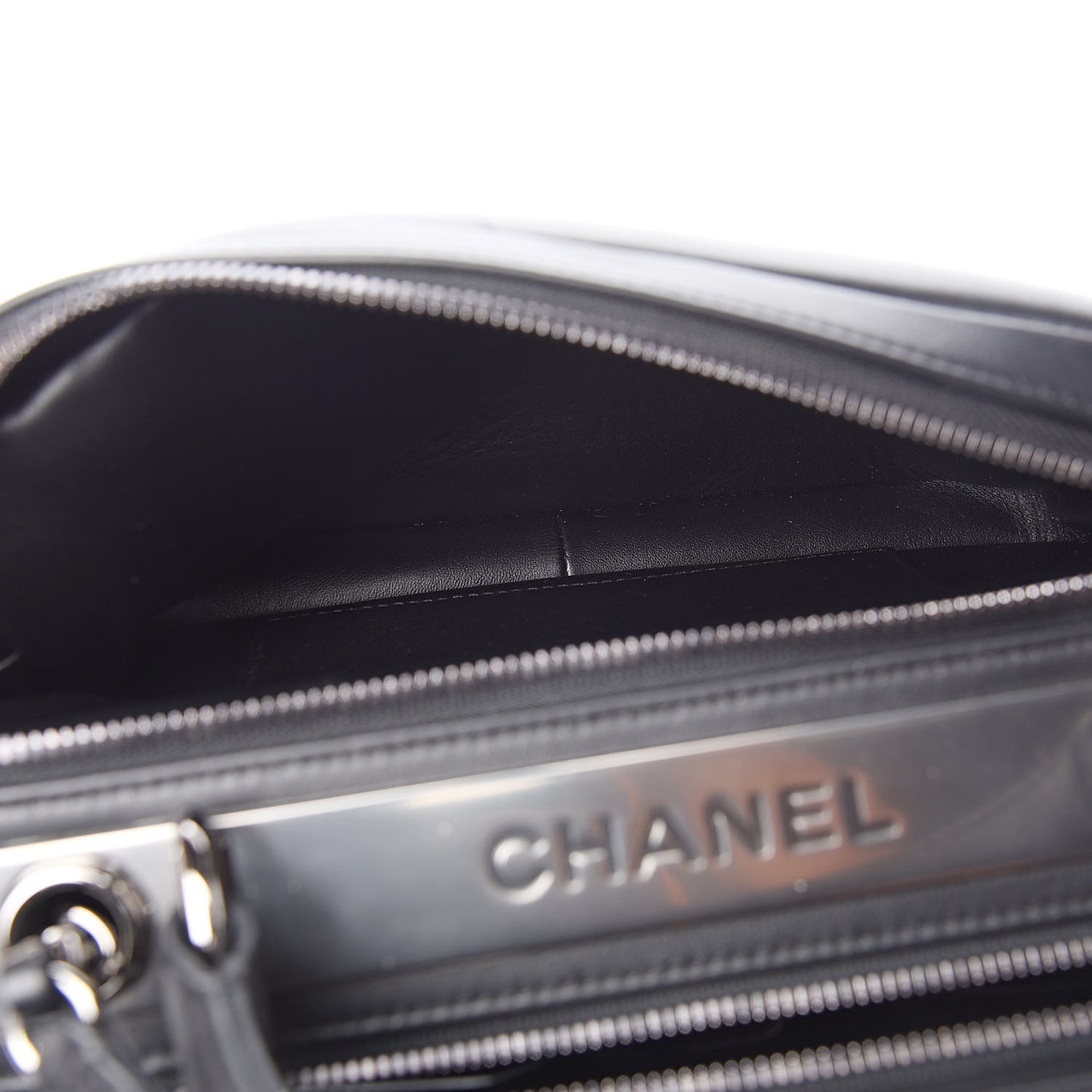 Calfskin Small Trendy CC Bowling Bag Black