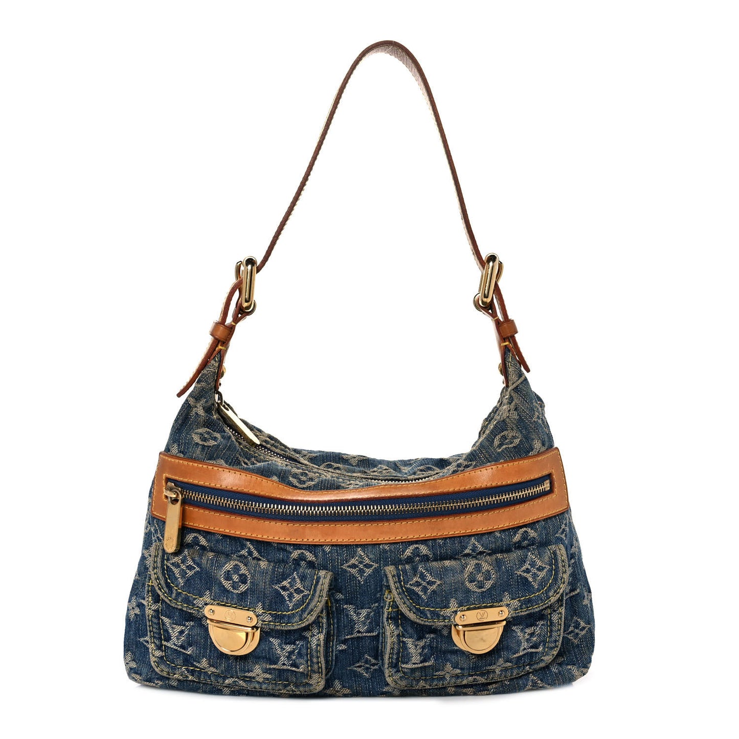 Monogram Denim Baggy PM Blue