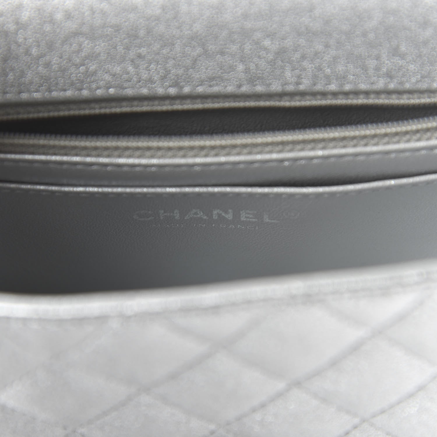 Chanel Metallic Lambskin Quilted Mini Rectangular Flap Silver 8 of 10