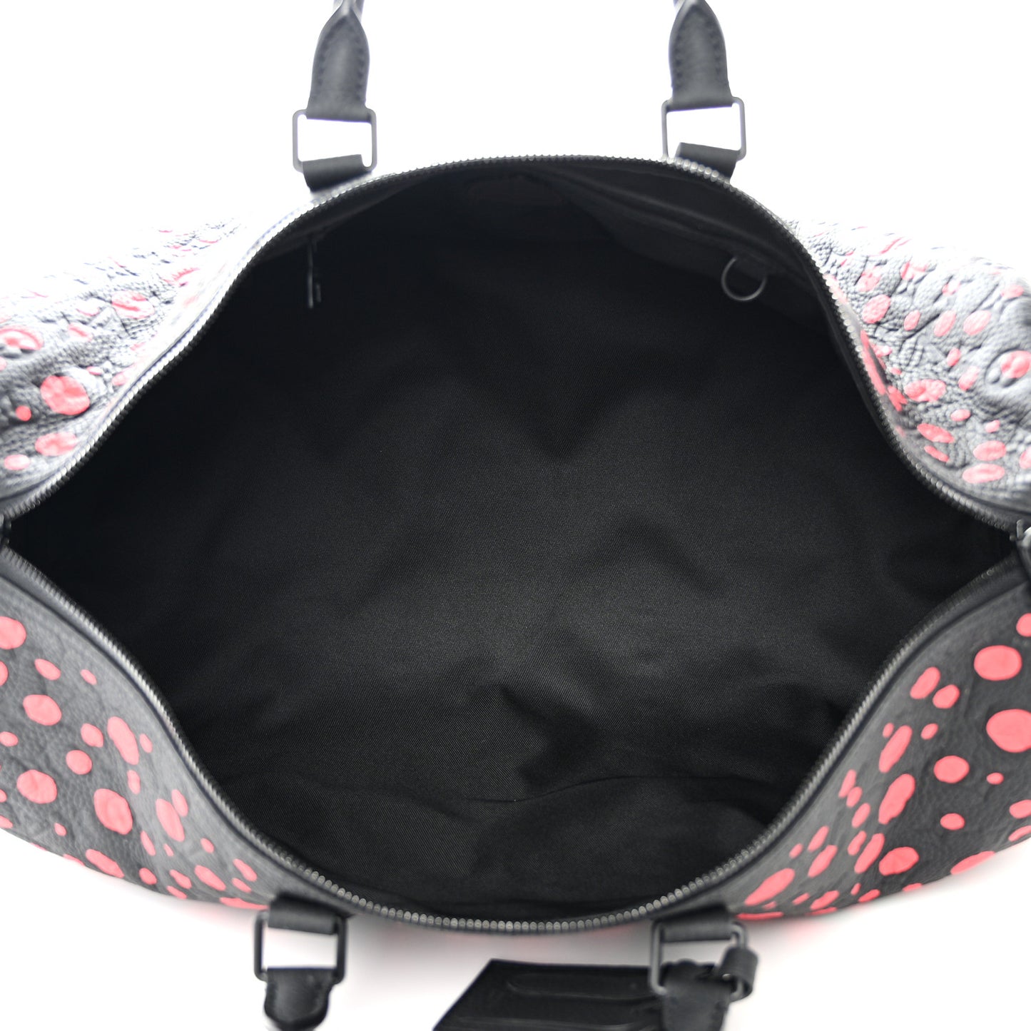 LV X YK Taurillon Monogram Keepall Bandouliere 50 Black Red