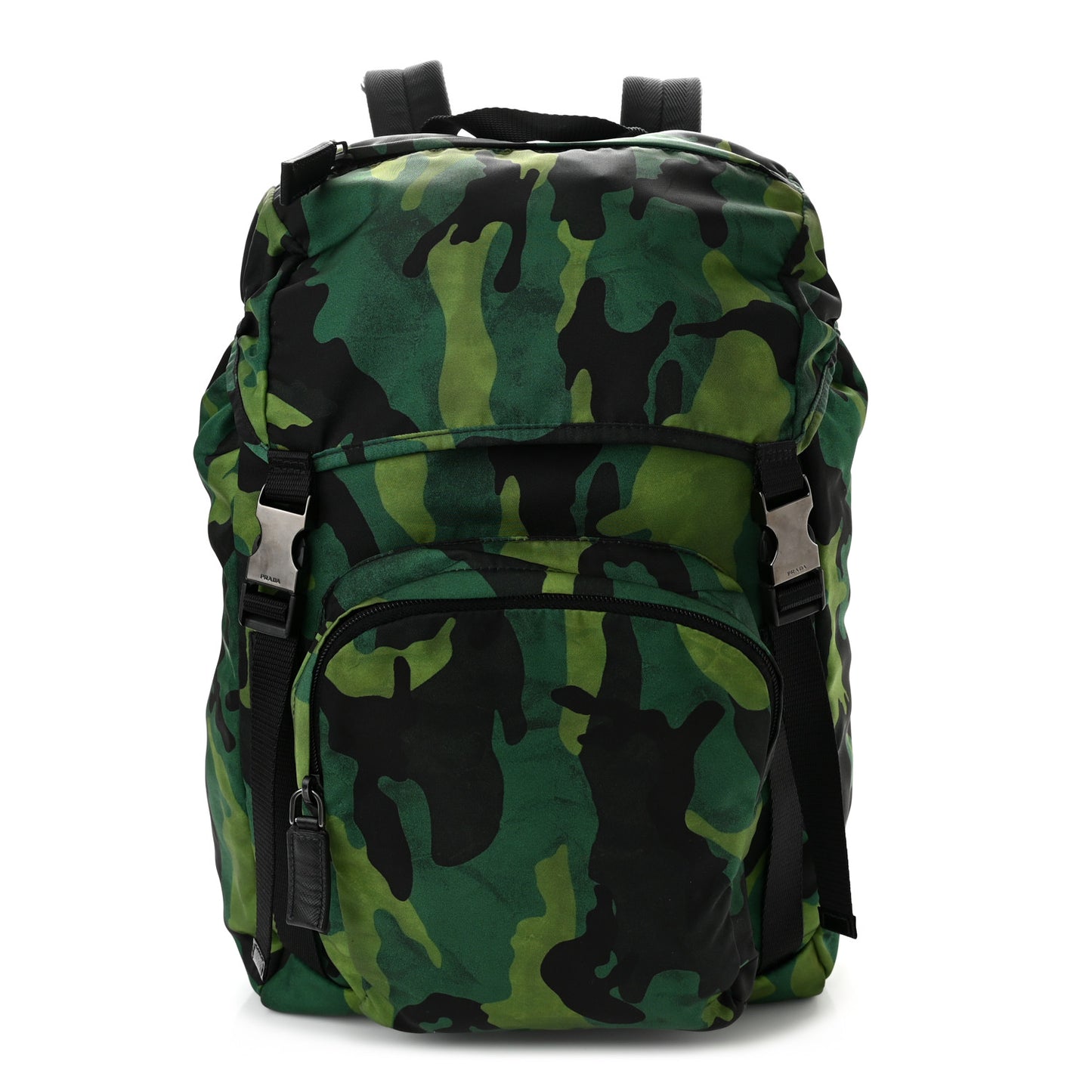 Tessuto Nylon Camouflage Print Double Buckle Backpack Mimetico