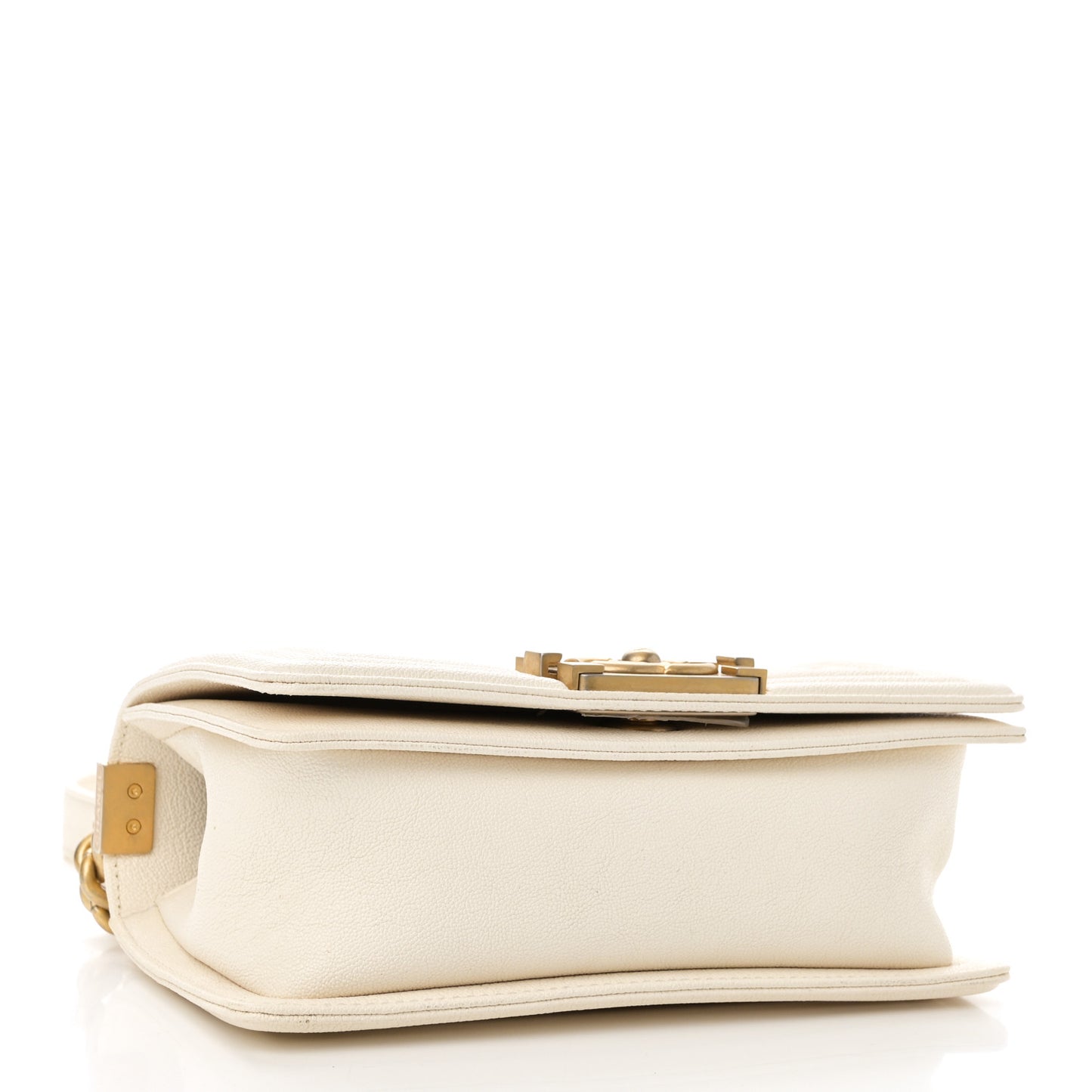 Caviar Quilted Small Boy Flap White