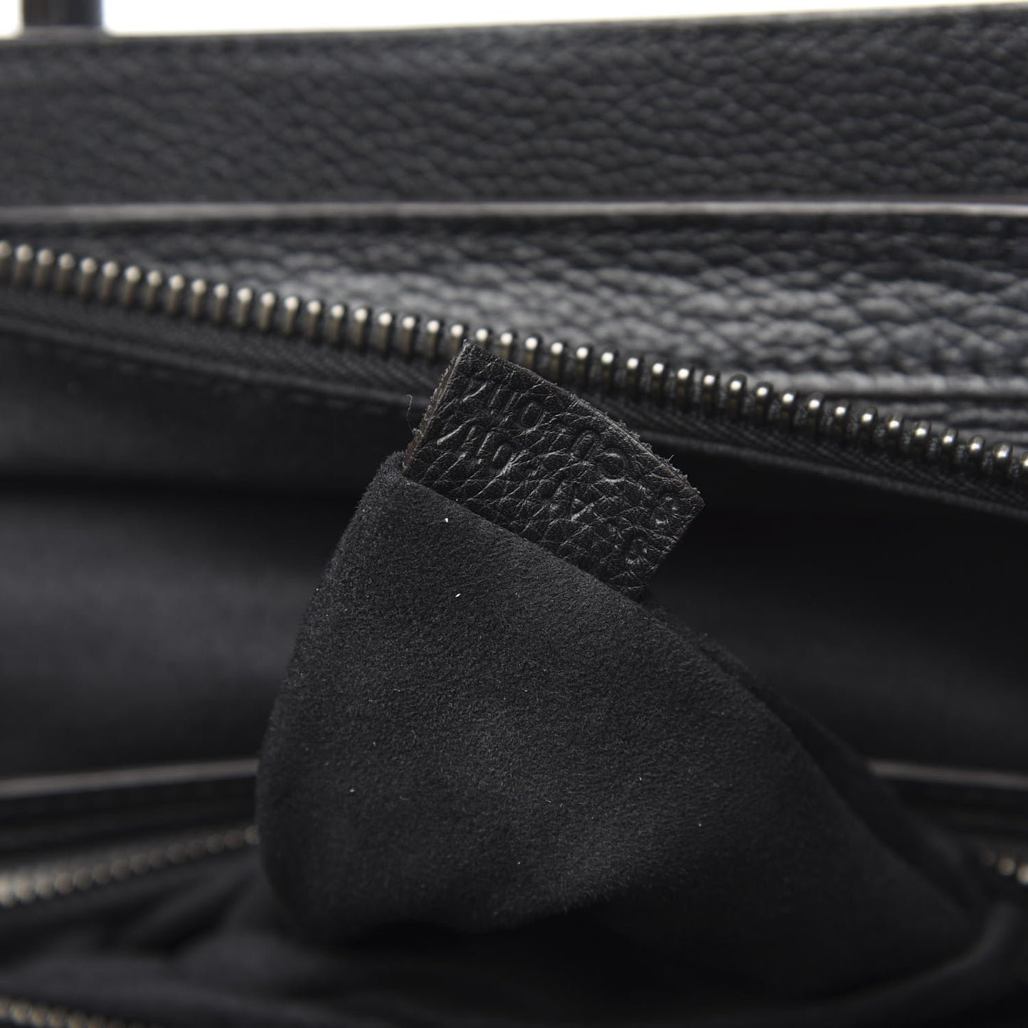 Drummed Calfskin Micro Luggage Black