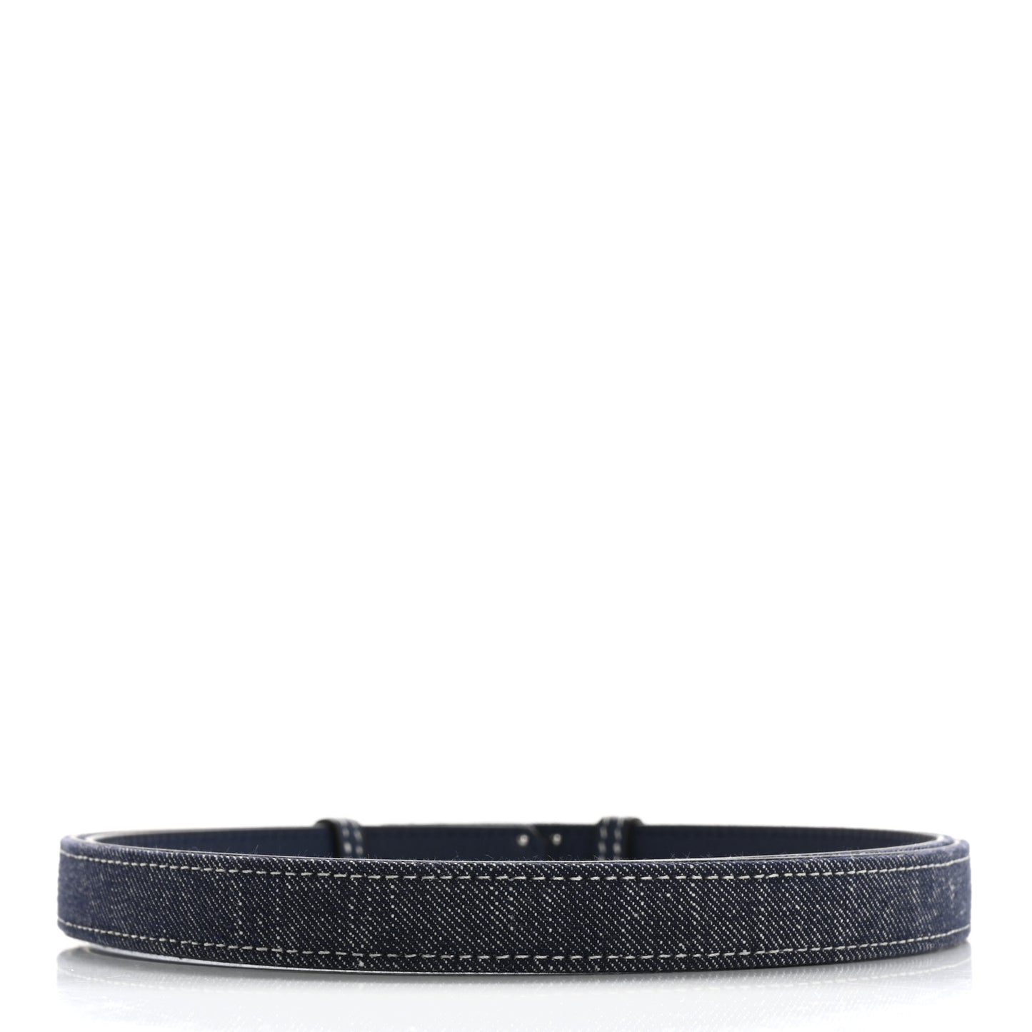 Denim Epsom Kelly Belt 18 Bleu Indigo White Bleu Navy