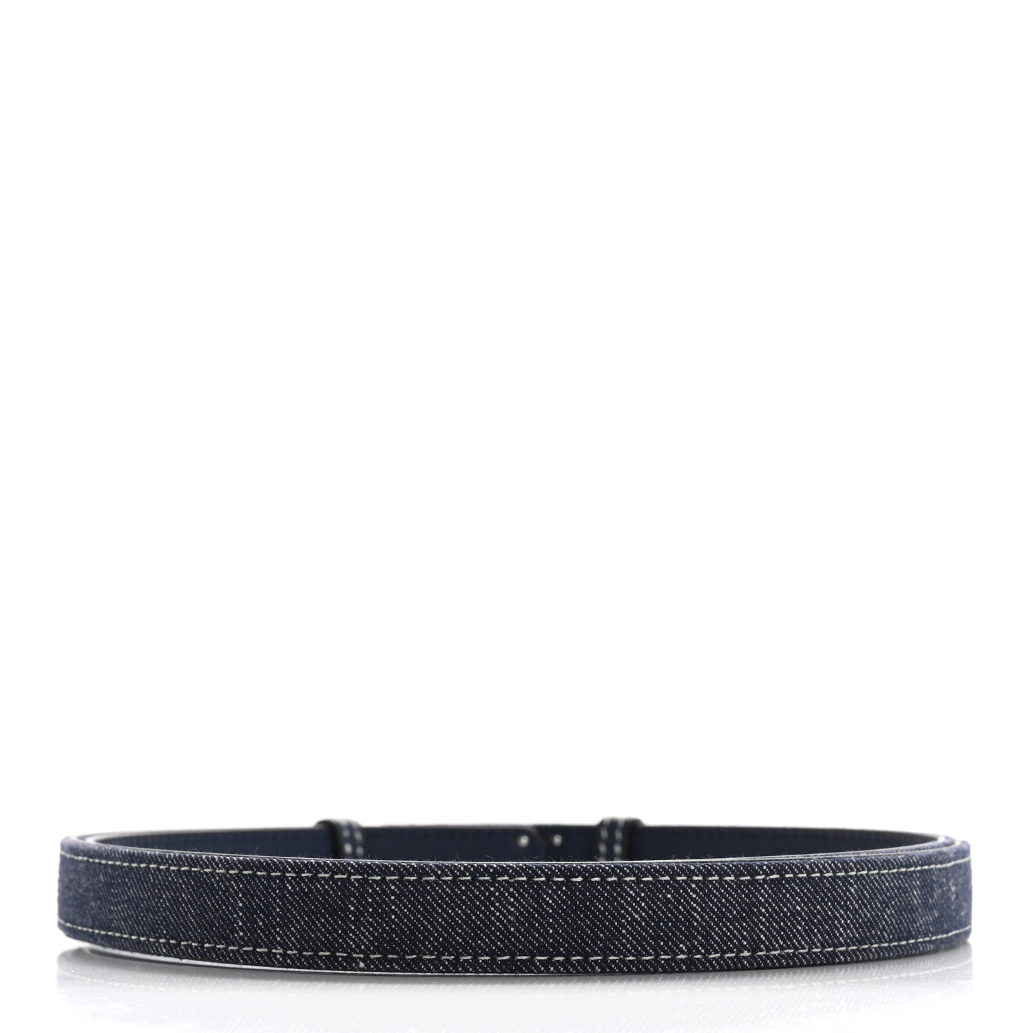 Hermes Denim Epsom Kelly Belt 18 Bleu Indigo White Bleu Navy 2 of 3