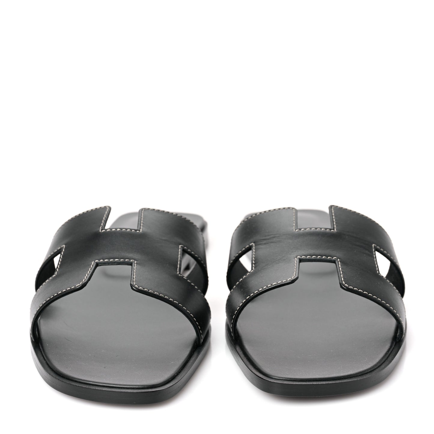 Box Calfskin Oran Sandals 40 Black