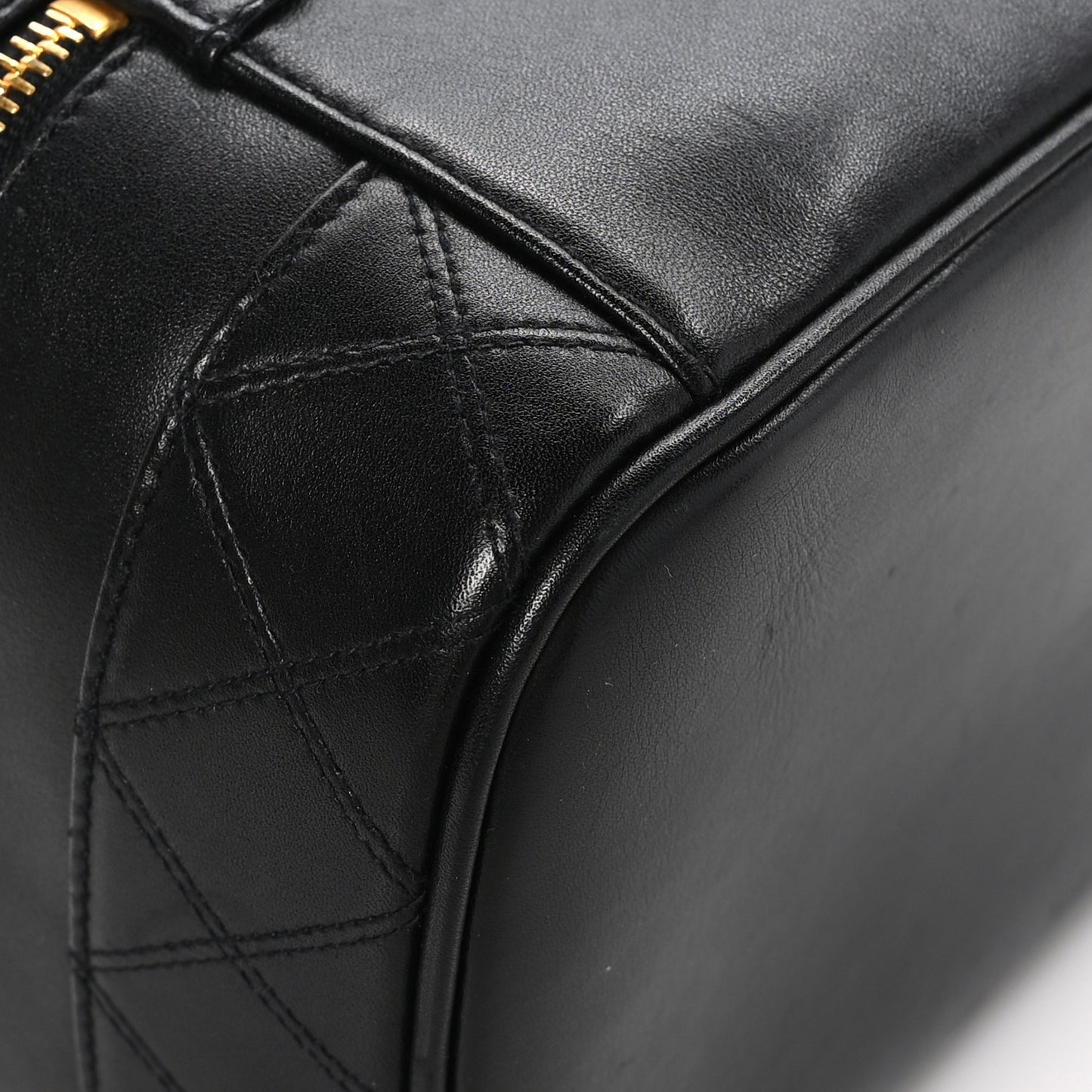 Lambskin Vanity Cosmetic Case Black