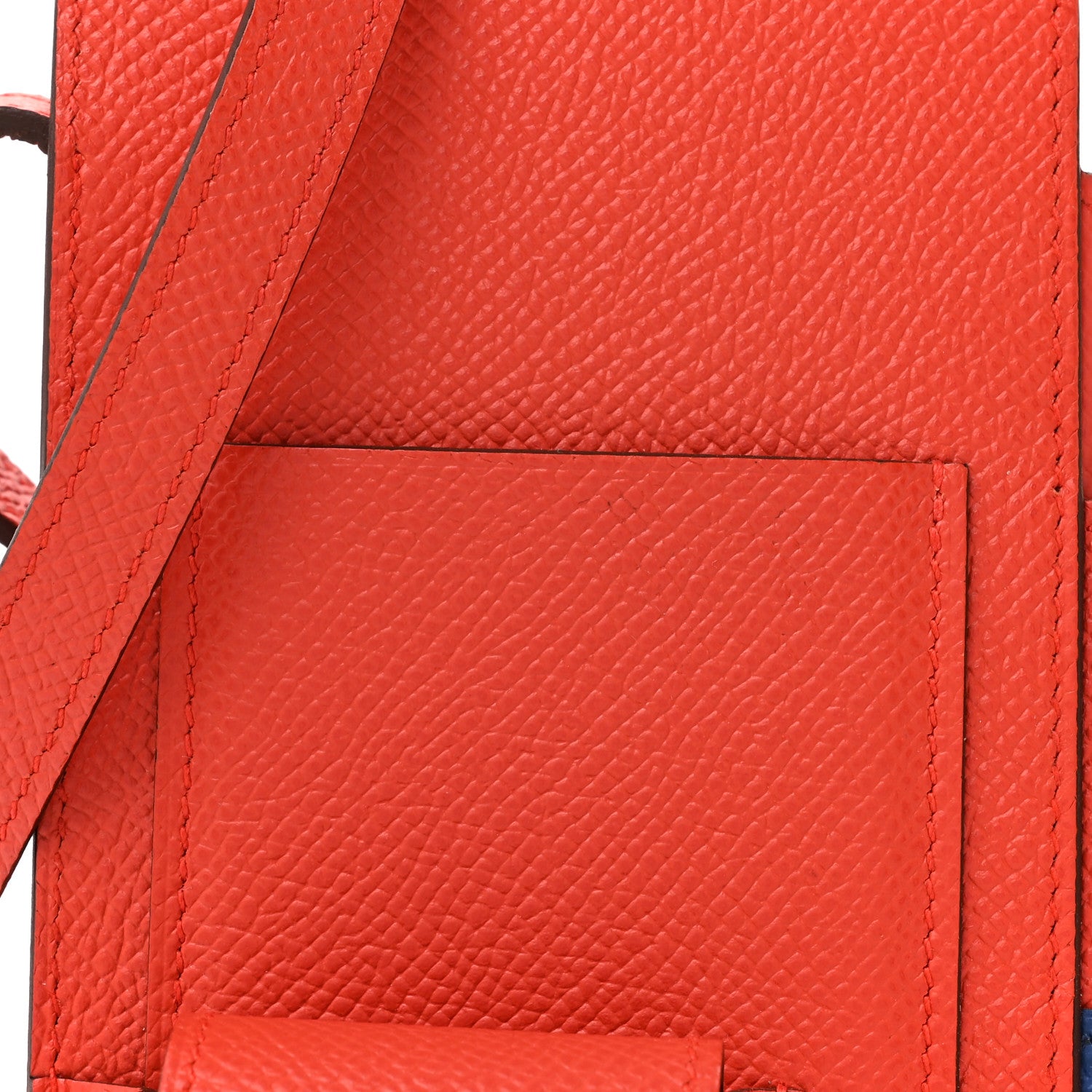 Hermes Epsom Hermesway Phone Case Capucine Bleu De France Rogue Sellier 7 of 9