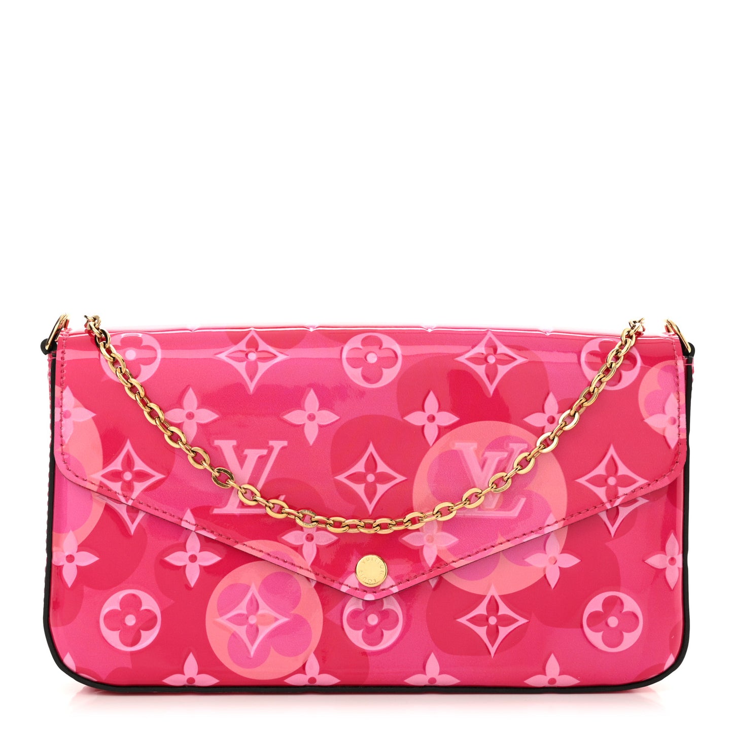 Vernis Valentine Pochette Felicie Chain Wallet Fuchsia
