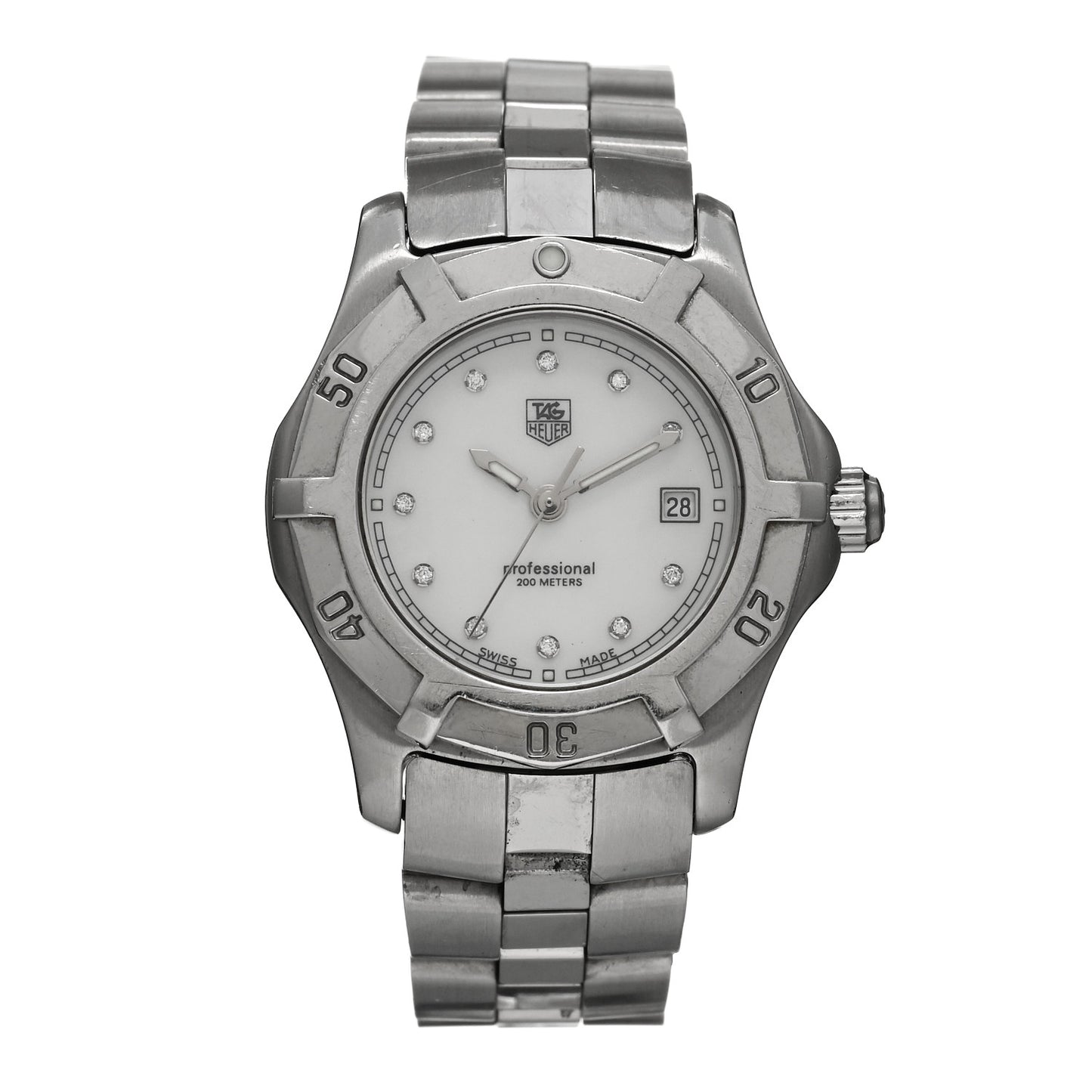 Stainless Steel Diamond Mother of Pearl 29mm Aquaracer Lady Quartz Watch WN131H-0