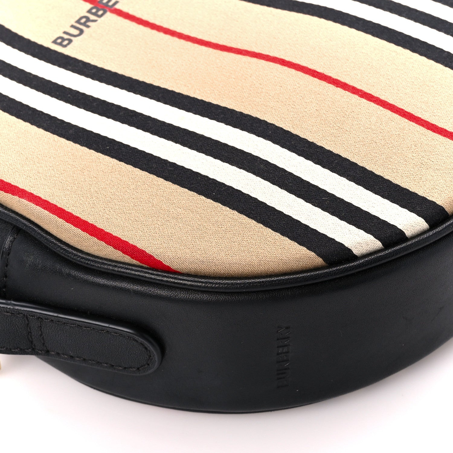 Burberry E-Canvas Calfskin Icon Stripe Louise Bag Archive Beige 9 of 10