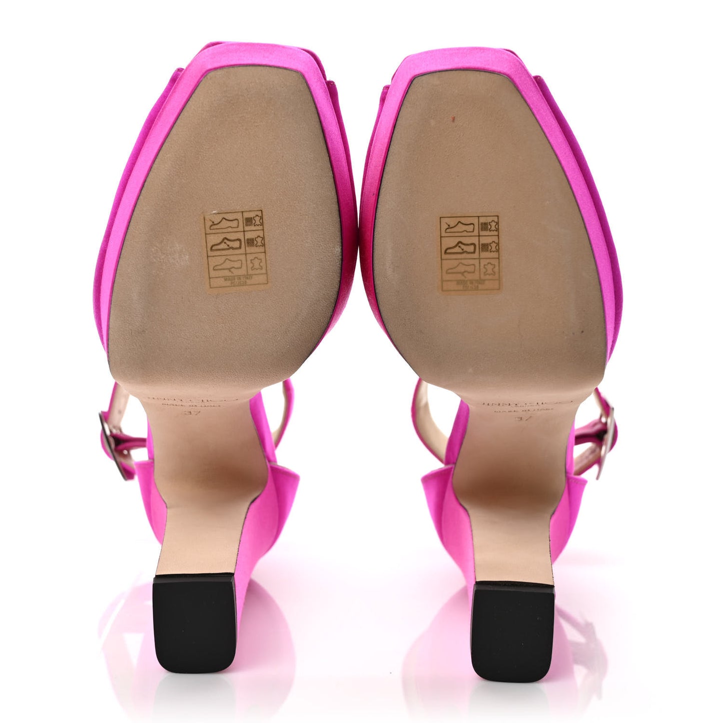 Satin Socorie 120 Sandals 37 Fuchsia White