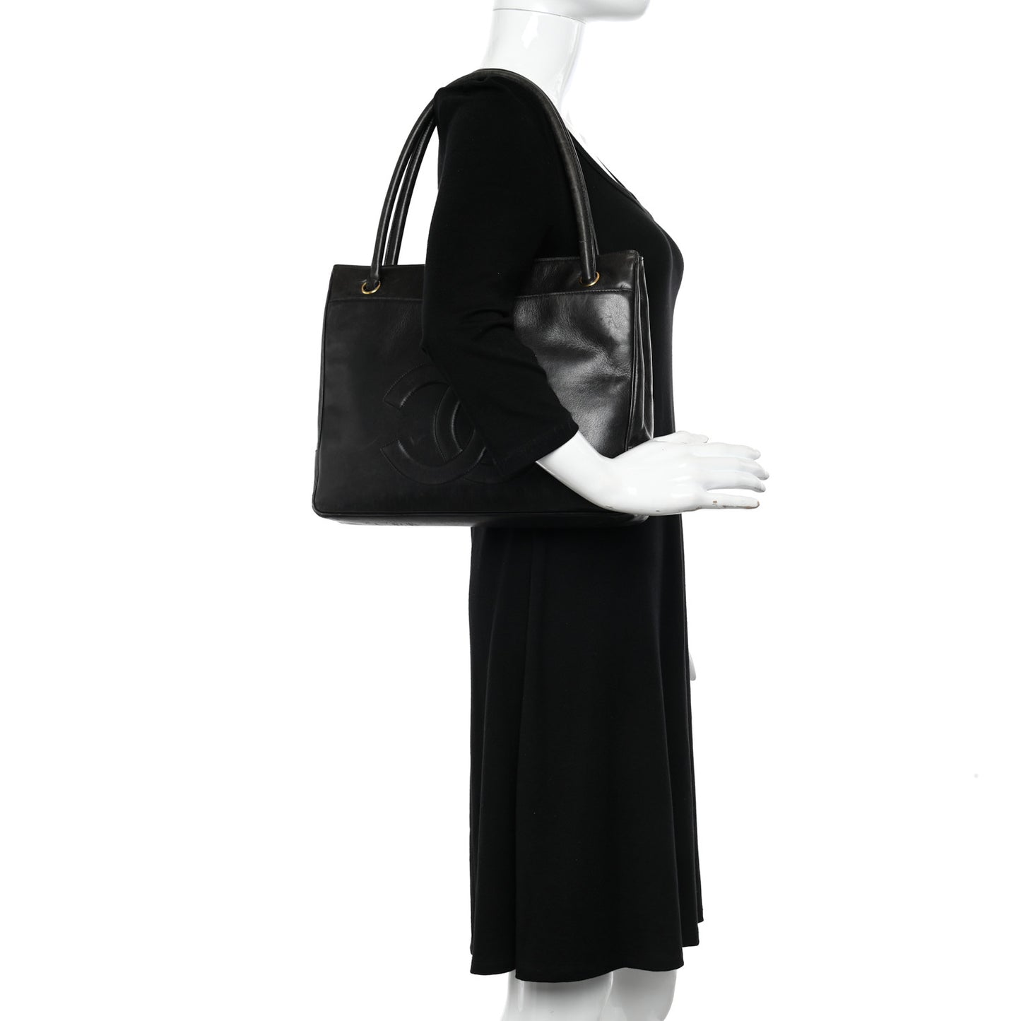 Lambskin CC Tote Black
