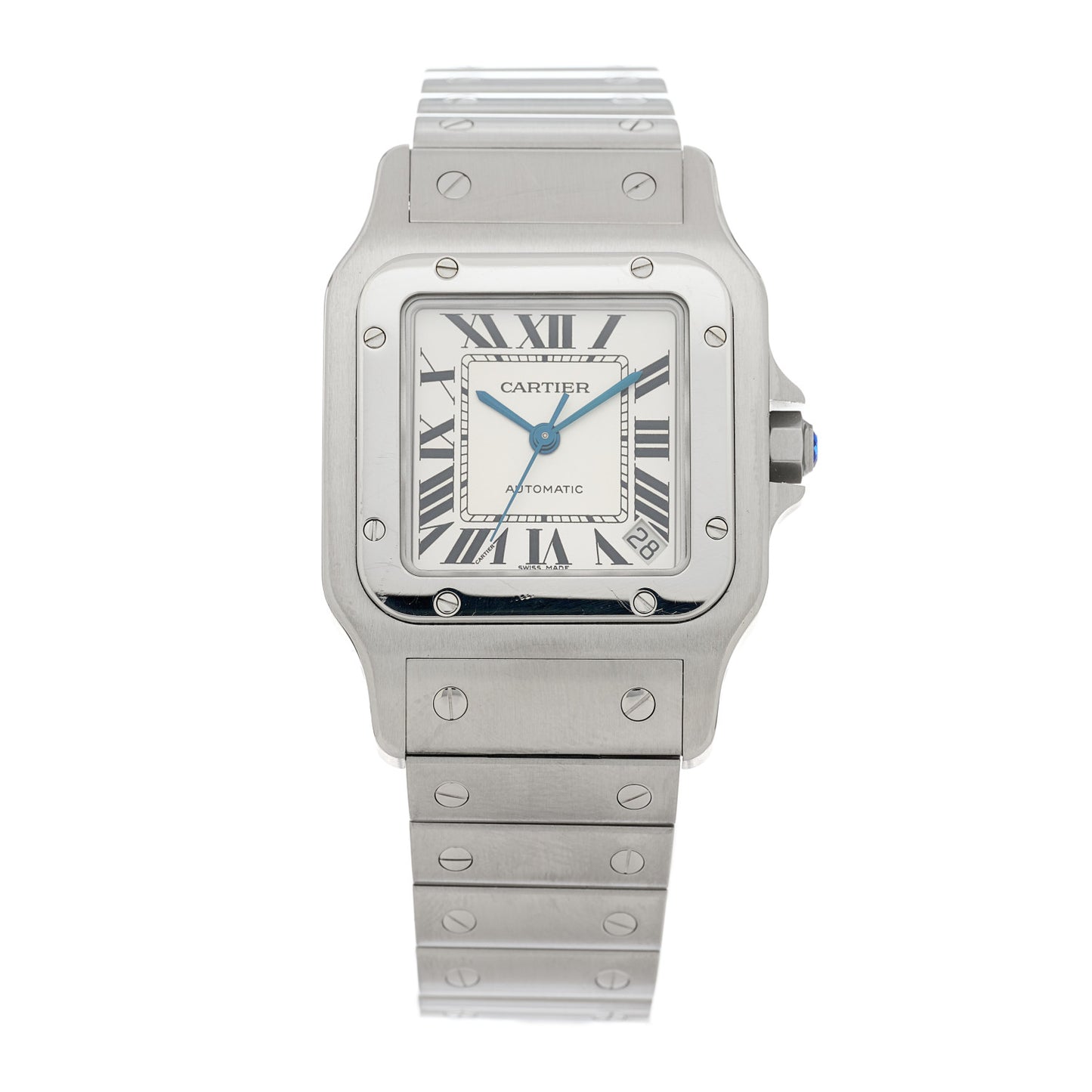 Stainless Steel 32mm Santos de Cartier Galbee Automatic Watch