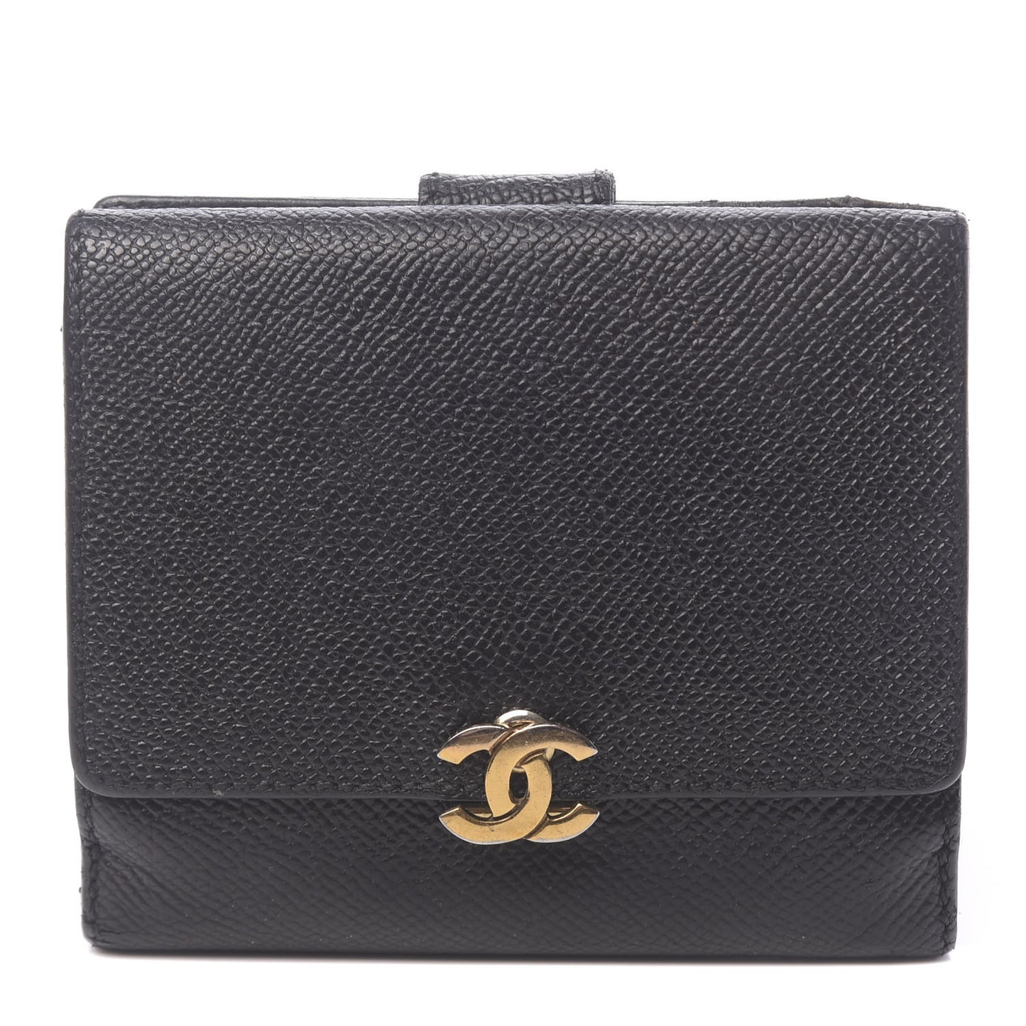 Caviar CC Flap Wallet Black