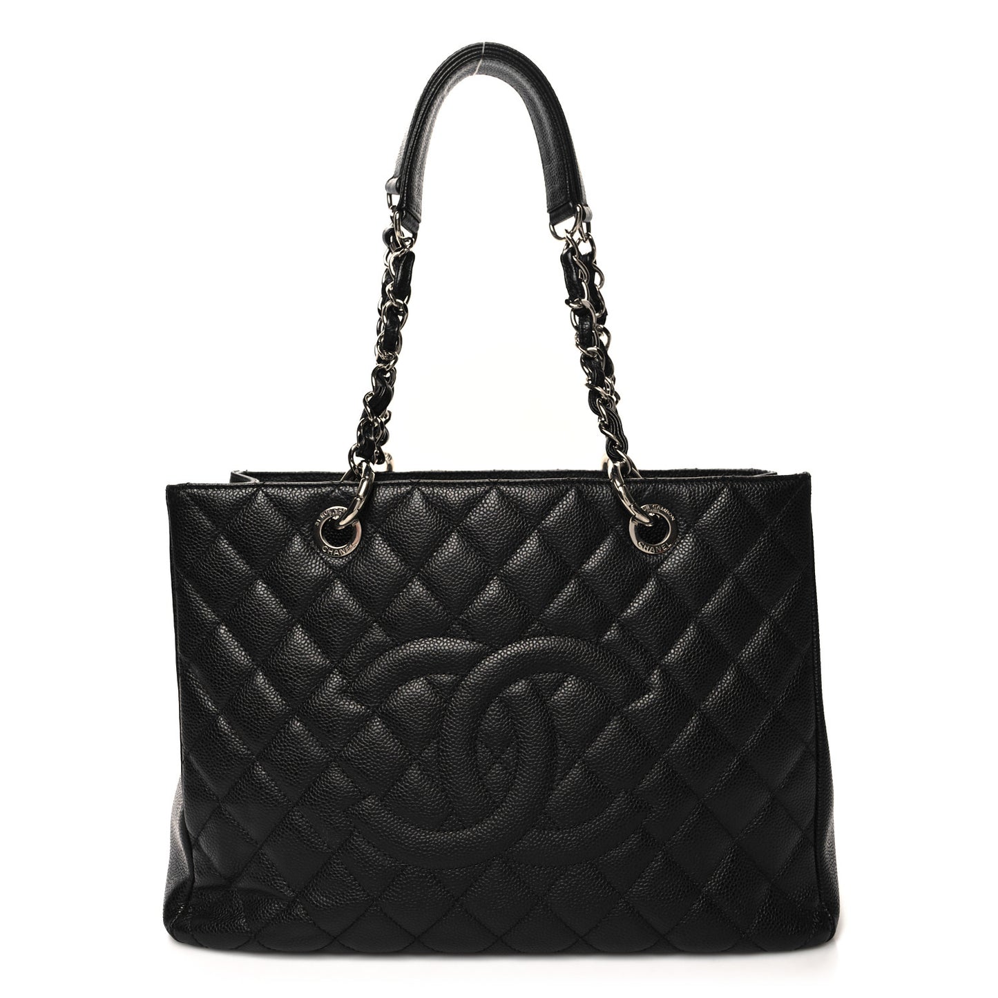 Caviar Quilted Grand Shopping Tote GST Black