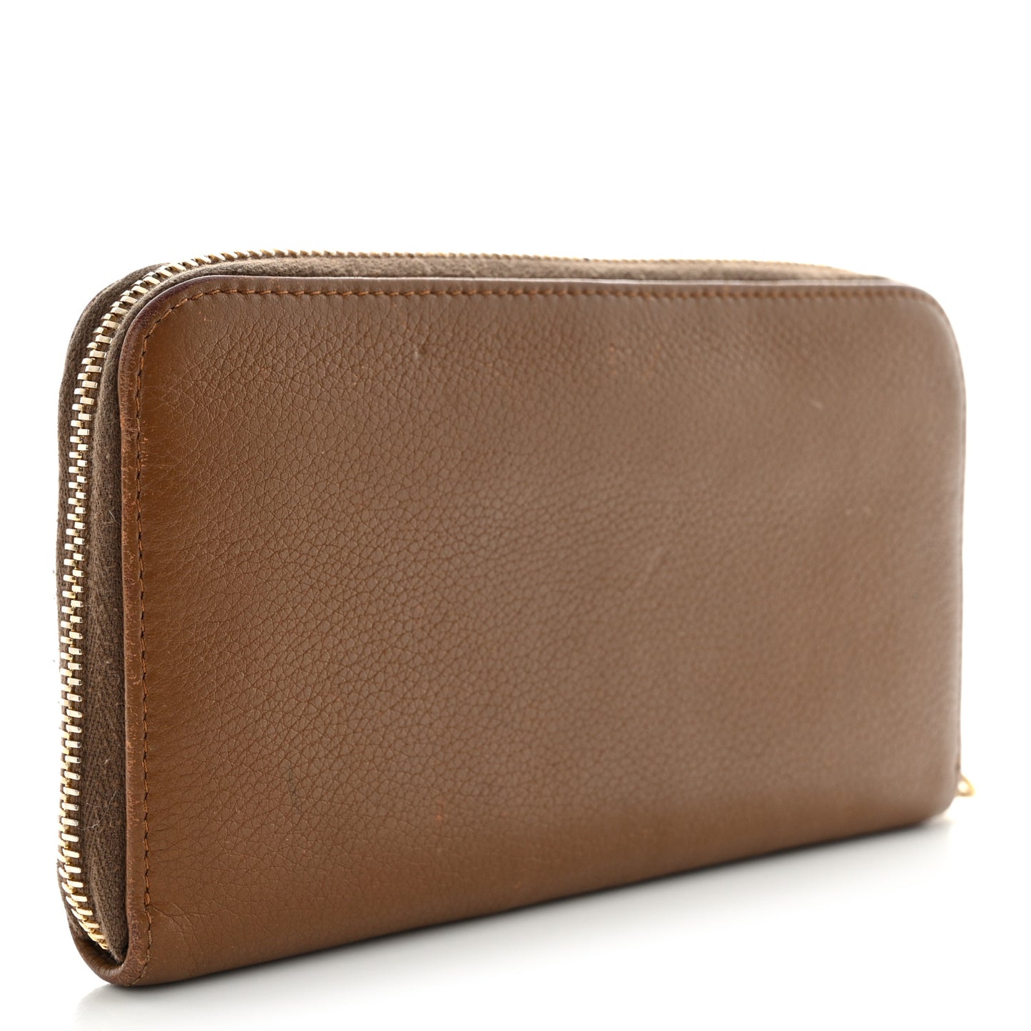 Vitello Daino Zip Around Wallet Palissandro