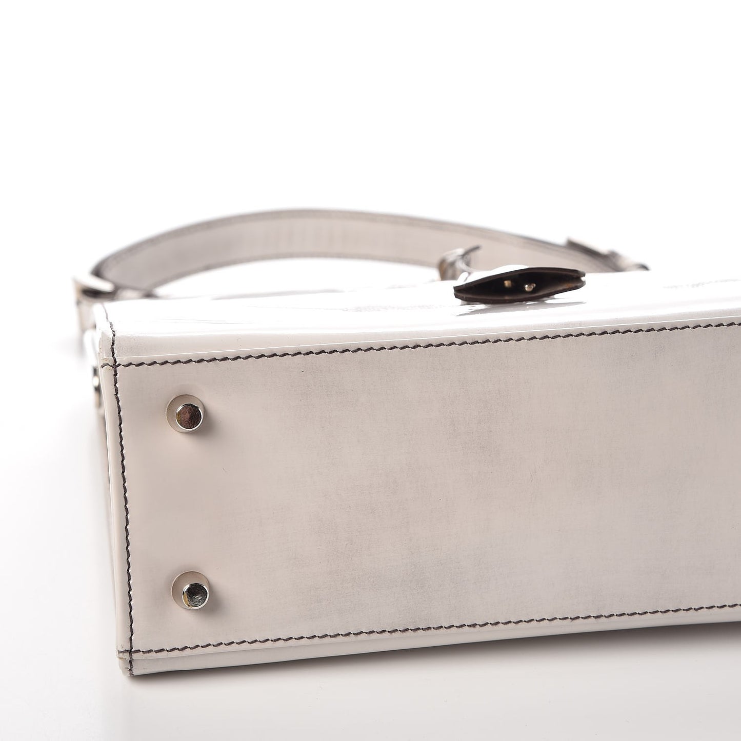 Spazzolato Logo Print Framed Bag Quarzo