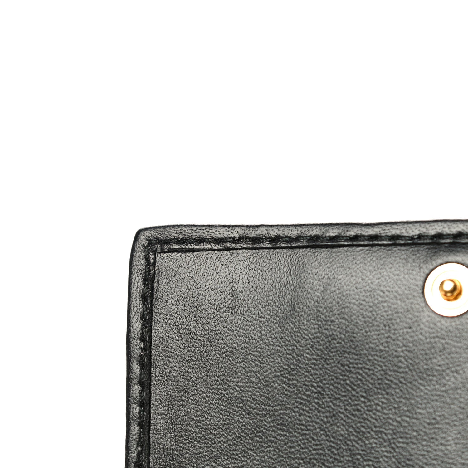 Miu Miu Nappa Impunture Flap Card Holder Key Ring Black 14 of 16