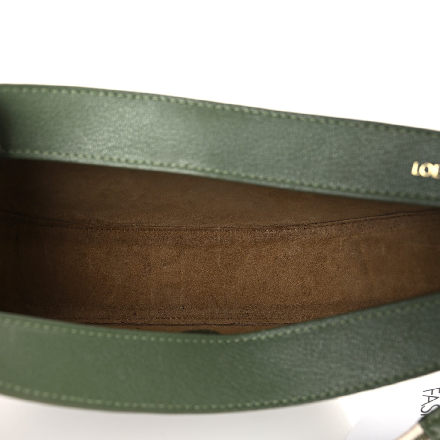 Satin Calfskin Jacquard Small Luna Bag Avocado Green