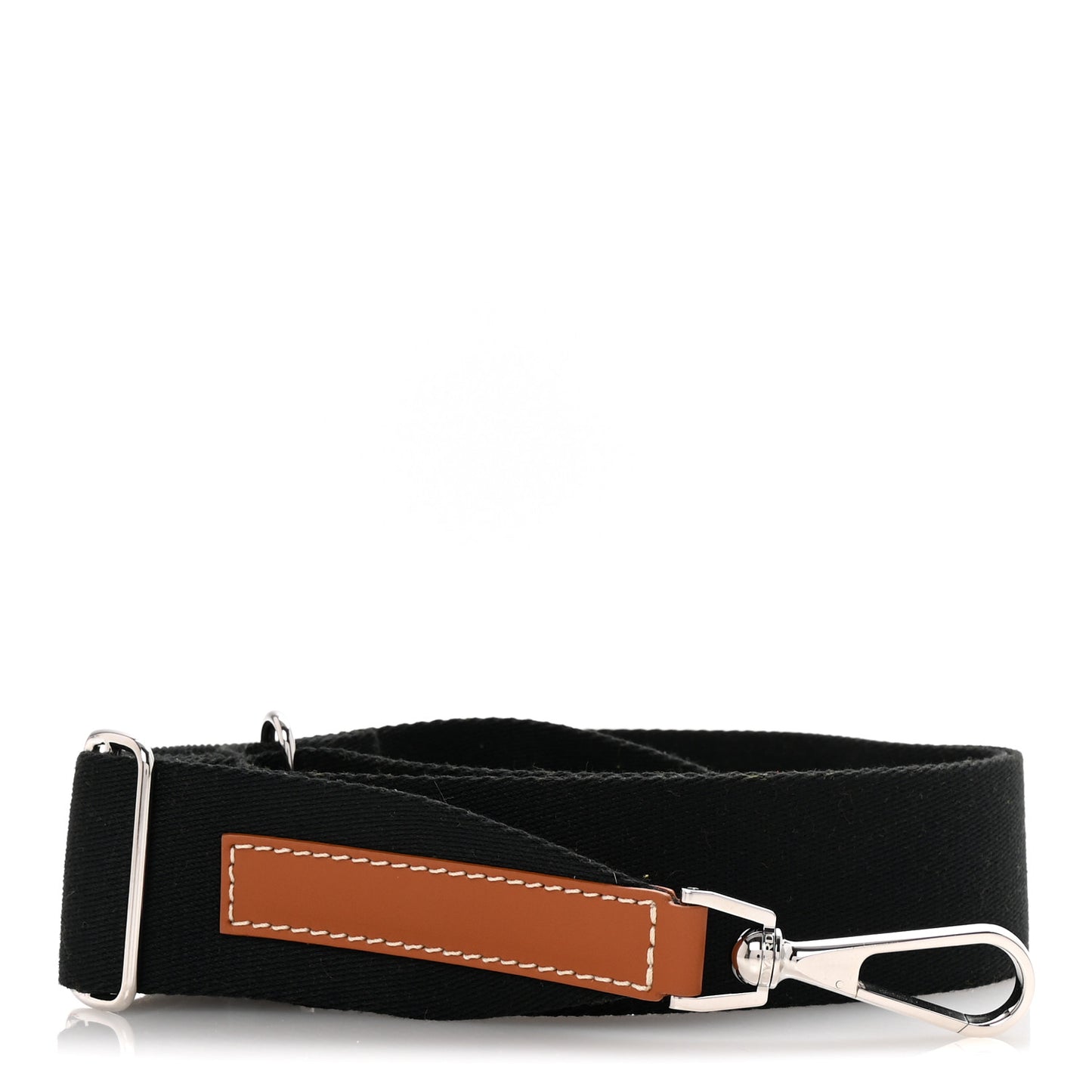 Canvas Calfskin Adjustable Shoulder Strap Black Gold
