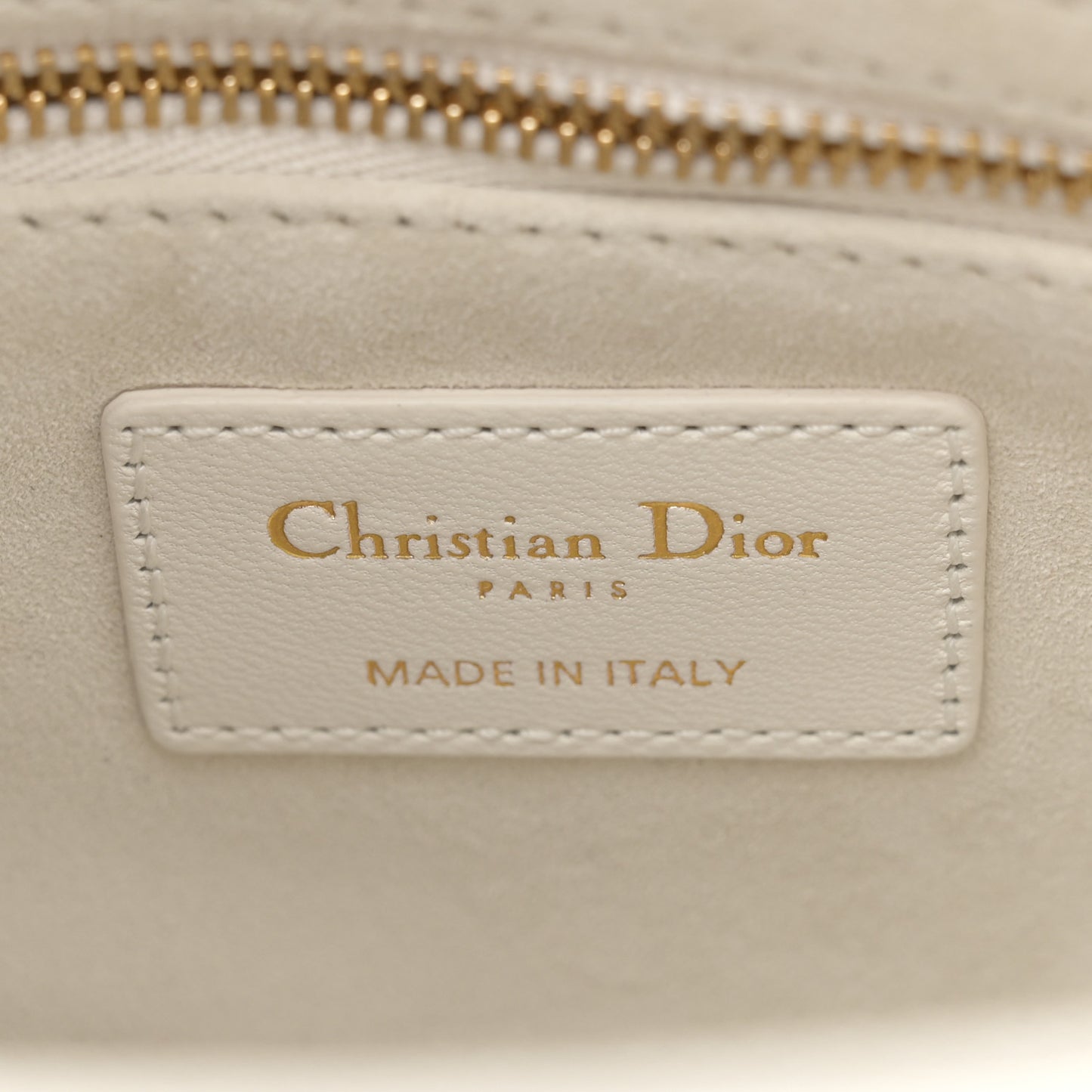 Lambskin Cannage Small My ABCDior Lady Dior White