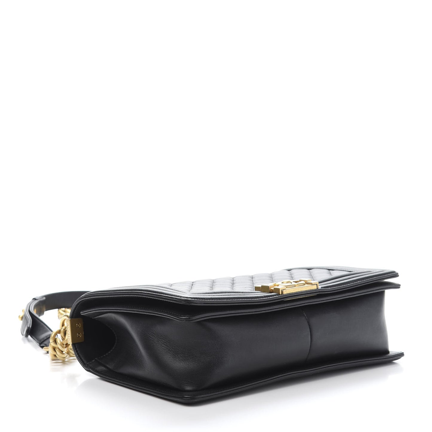 Lambskin Quilted New Medium Boy Flap Black