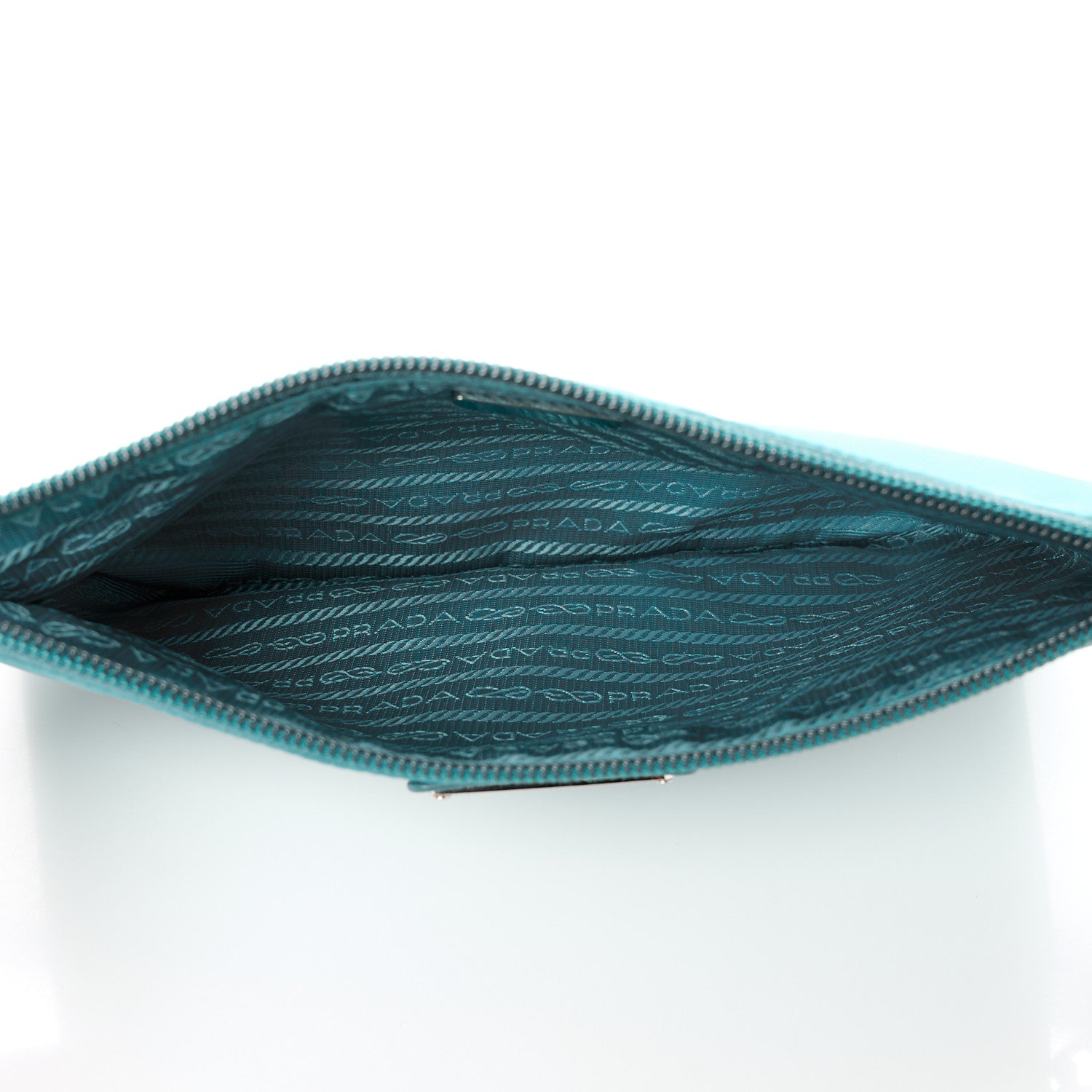 Prada Tessuto Nylon Saffiano Wristlet Turchese 5 of 12